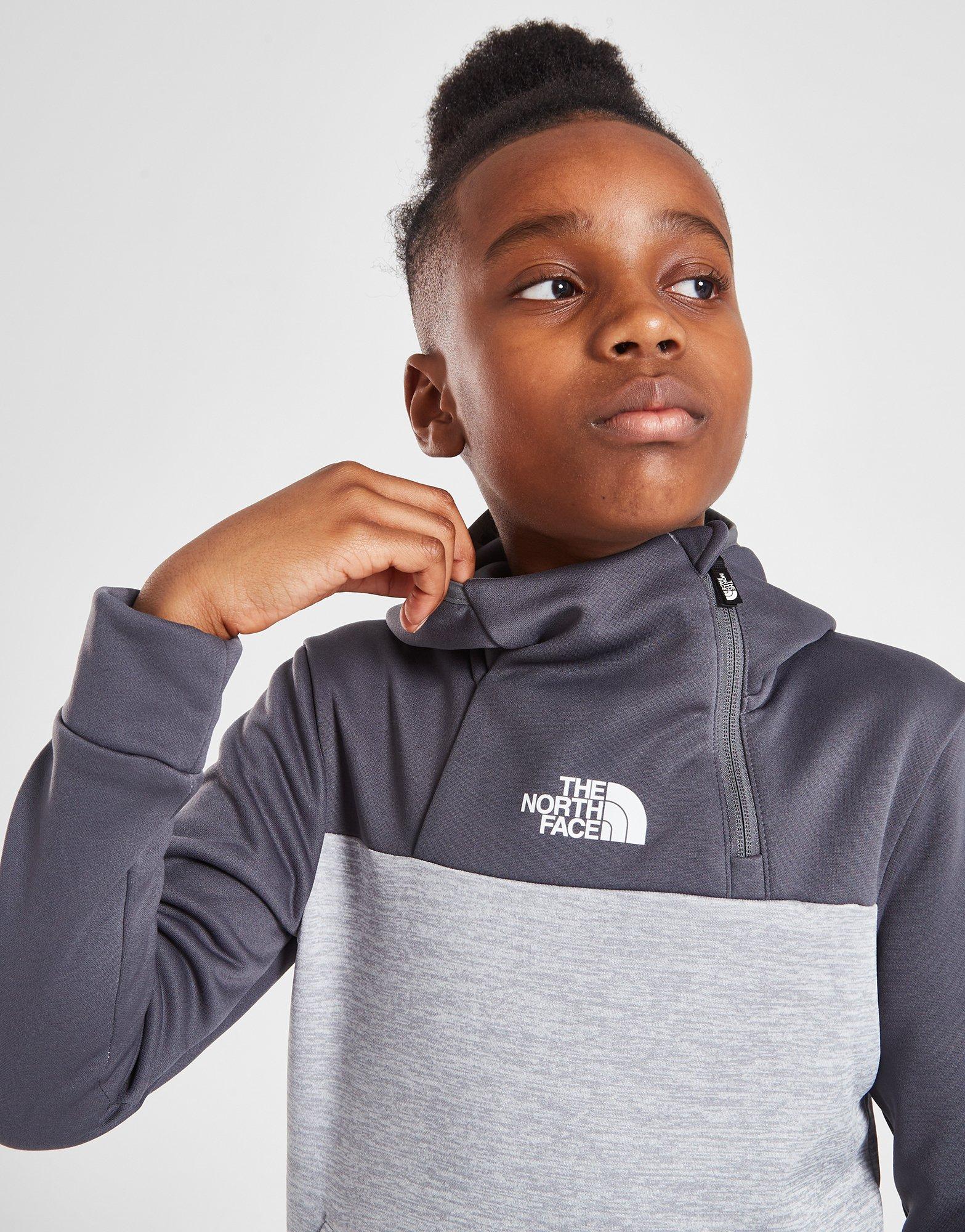 Grey The North Face Mittelegi 1/2 Zip Hoodie Junior | JD Sports Global