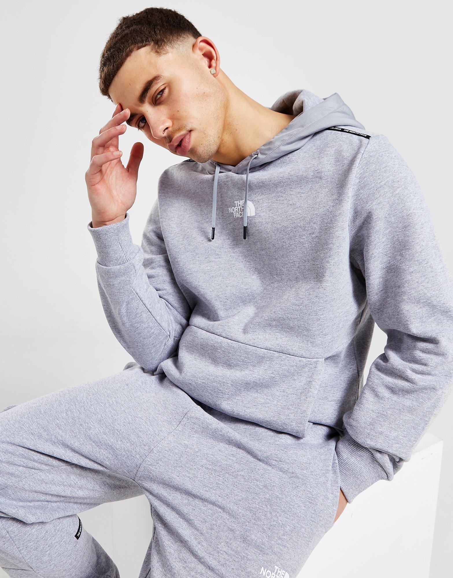 the north face train n logo overhead tape hoodie