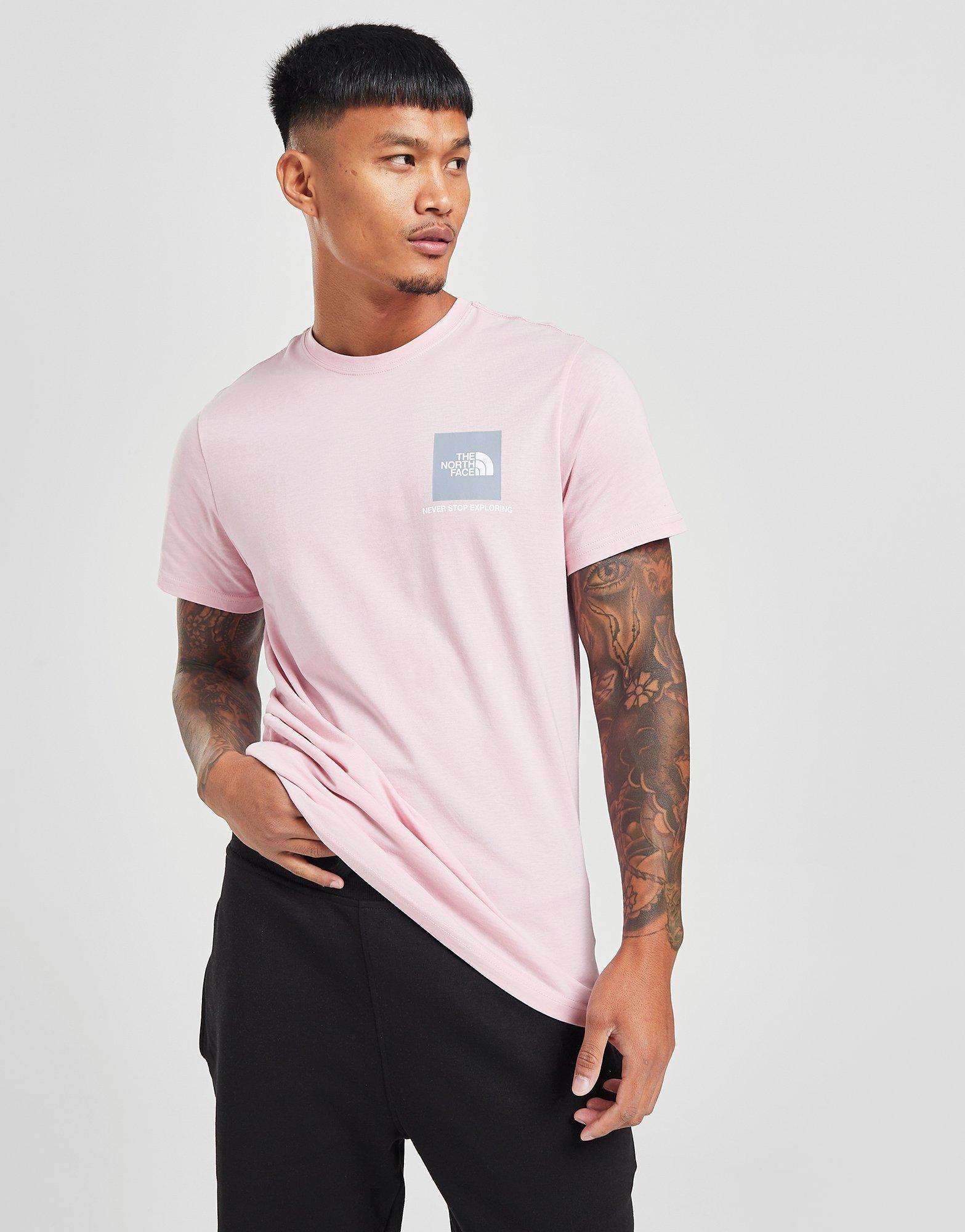 Pink The North Fine Box T-Shirt Sports UK