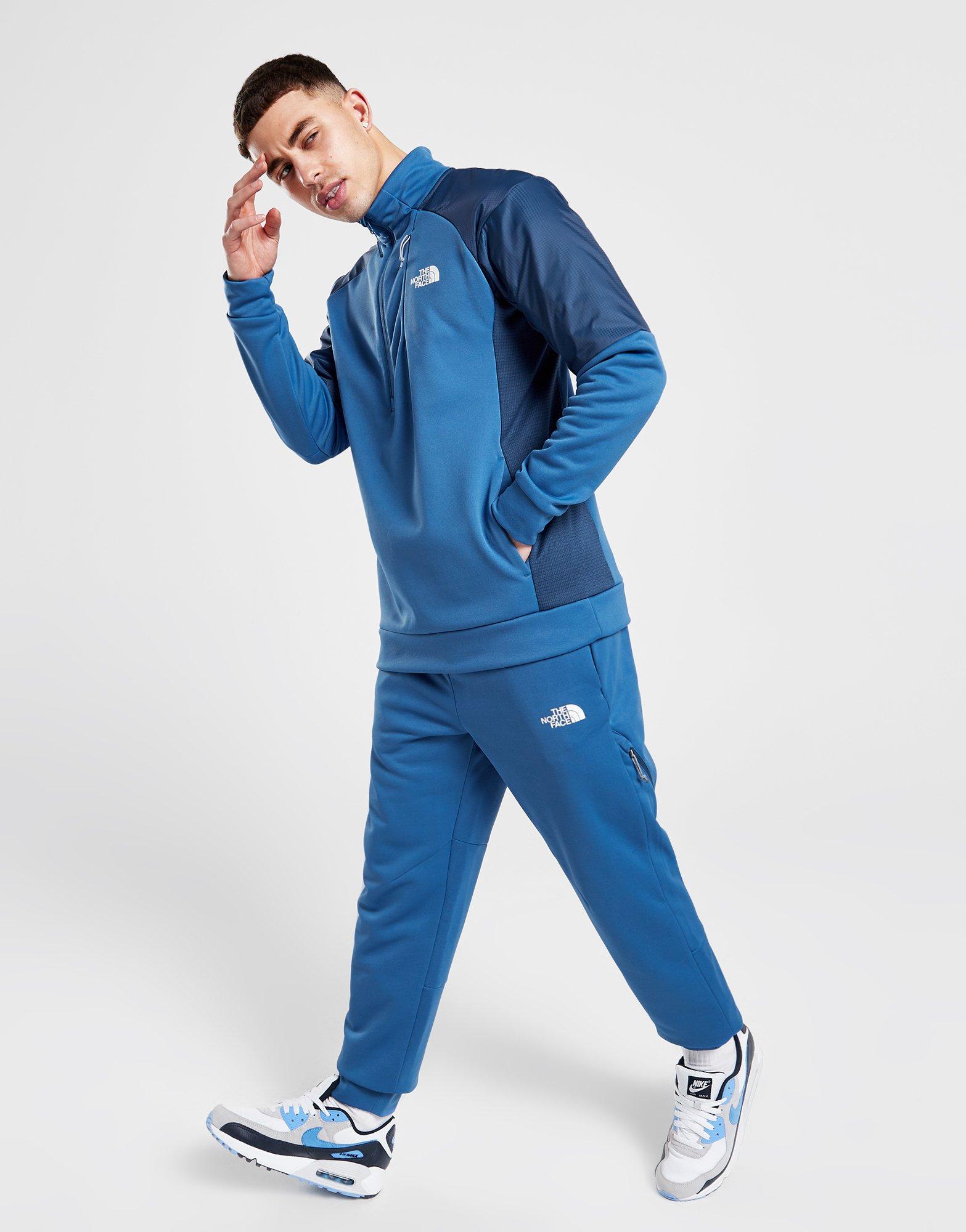 Mens blue sale north face tracksuit