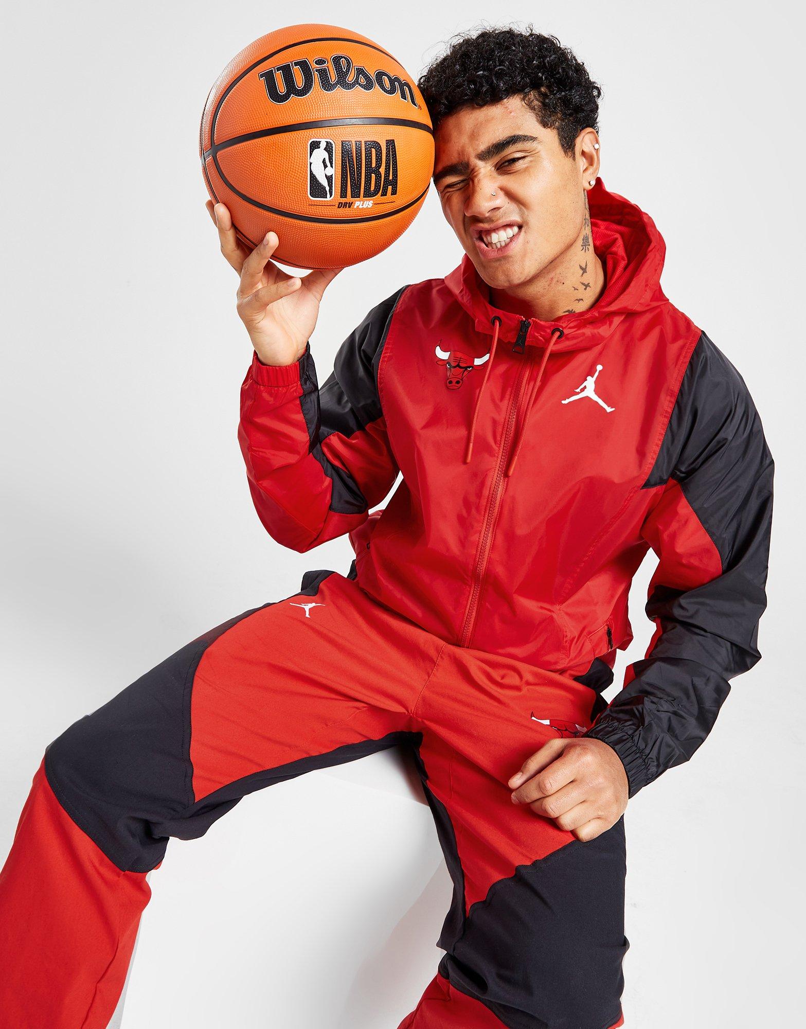 Chicago Bulls Nike Courtside Tracksuit Full-Zip Jacket - Black/Red