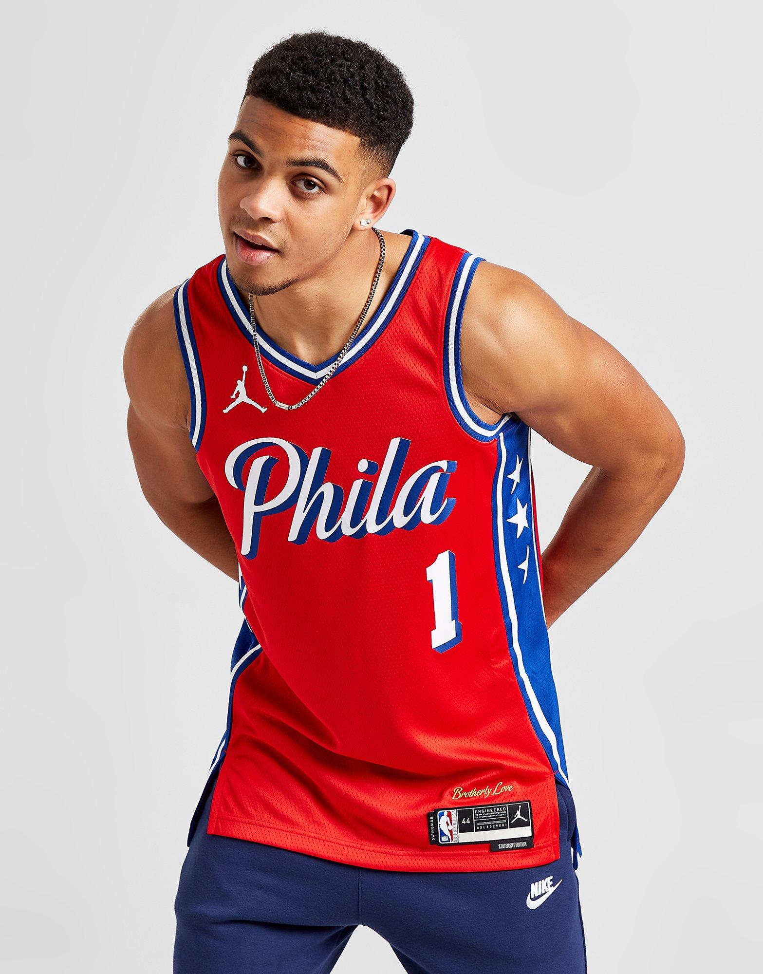 Red Jordan NBA Philadelphia 76ers Harden #1 Swingman Jersey