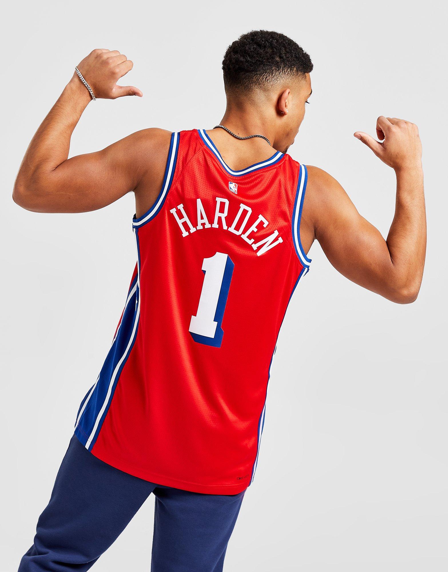 Red Jordan NBA Philadelphia 76ers Harden #1 Swingman Jersey