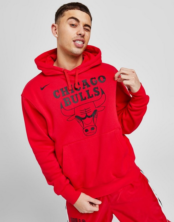 Red NBA Bulls Essential Pullover Hoodie JD Sports Global