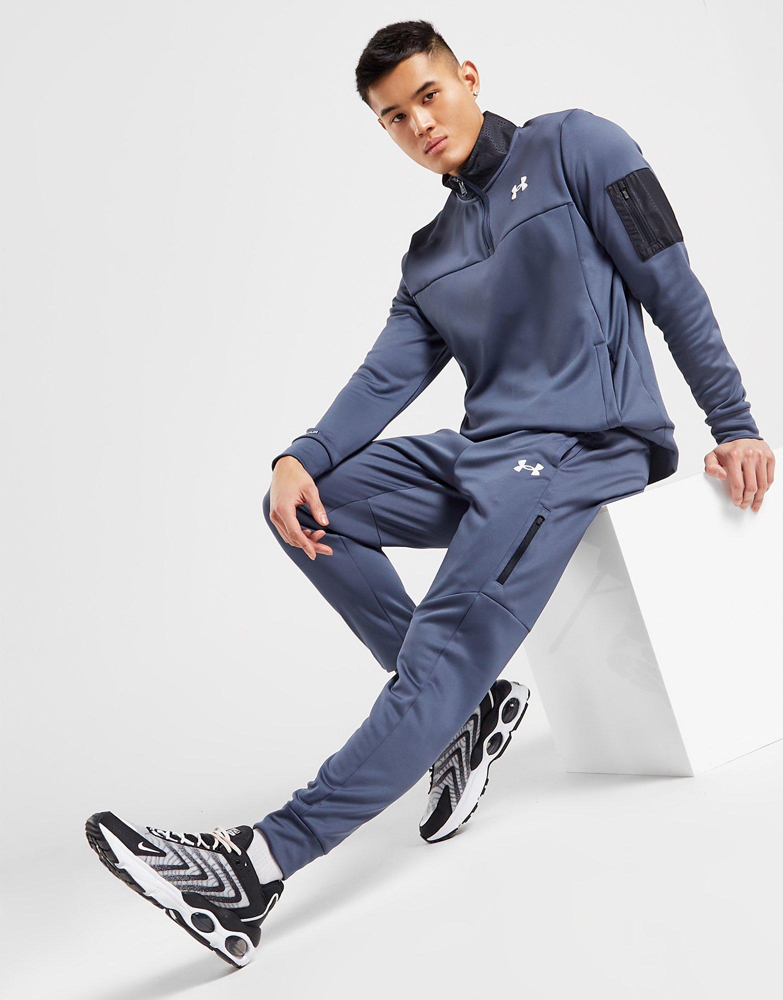 Grey Under Armour UA Armour Fleece Grid Track Pants - JD Sports Ireland