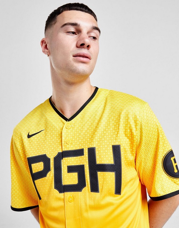 Yellow Nike MLB Pittsburgh Pirates City Connect Jersey