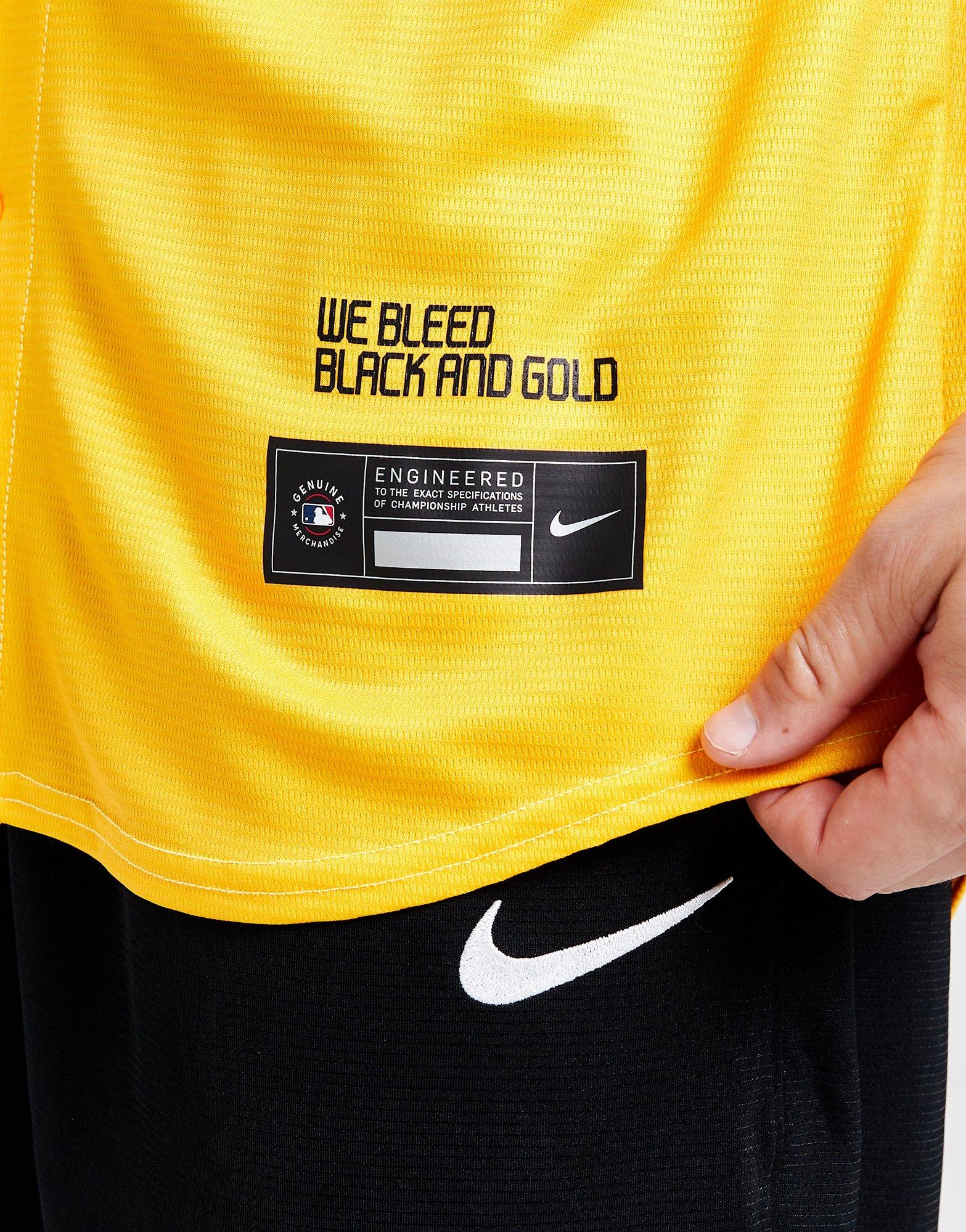 Yellow Nike MLB Pittsburgh Pirates City Connect Jersey - JD Sports Ireland