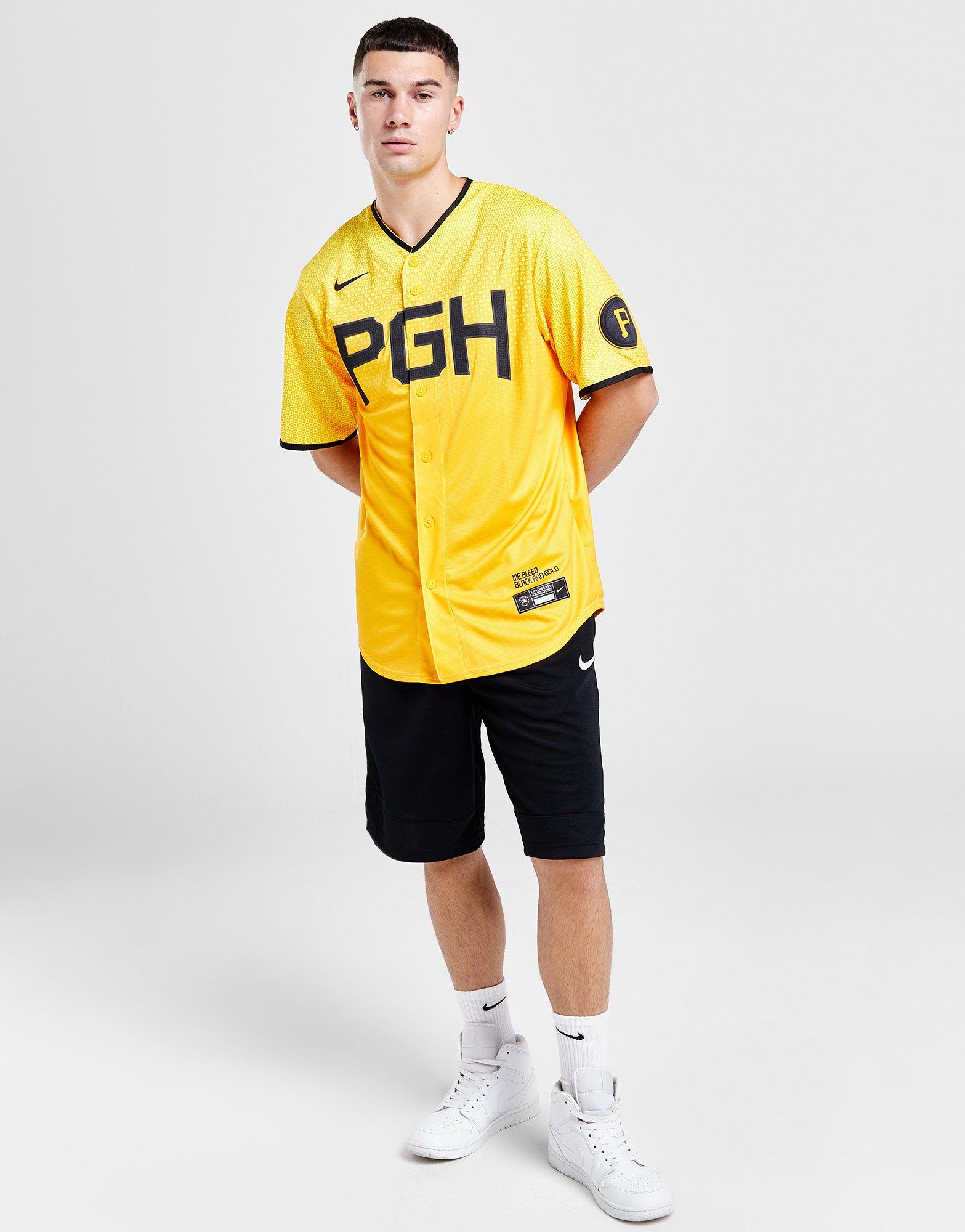 Yellow Nike MLB Pittsburgh Pirates City Connect Jersey - JD Sports Ireland