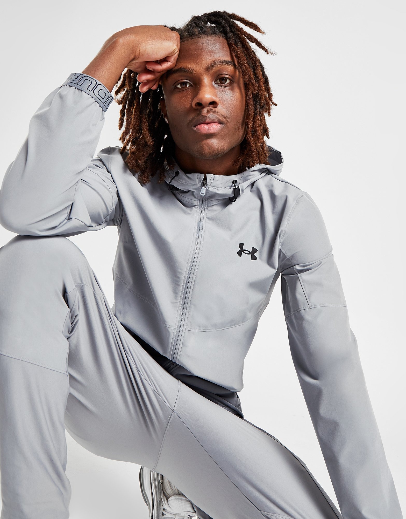 klep Verwoesting Reageren Grey Under Armour Vanish Woven Zip Hoodie Heren | JD Sports