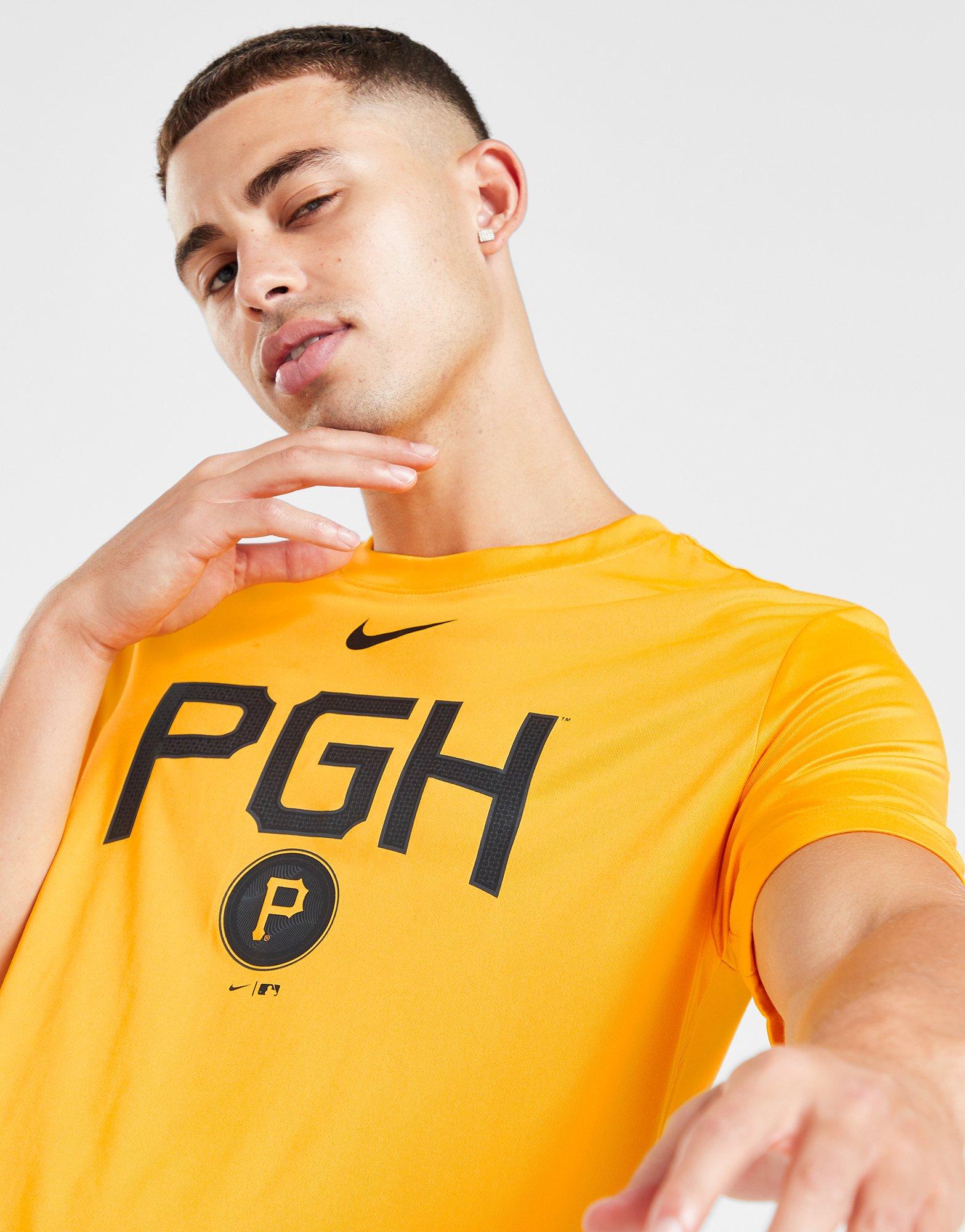 Yellow Nike MLB Pittsburgh Pirates City Connect Legend T-Shirt