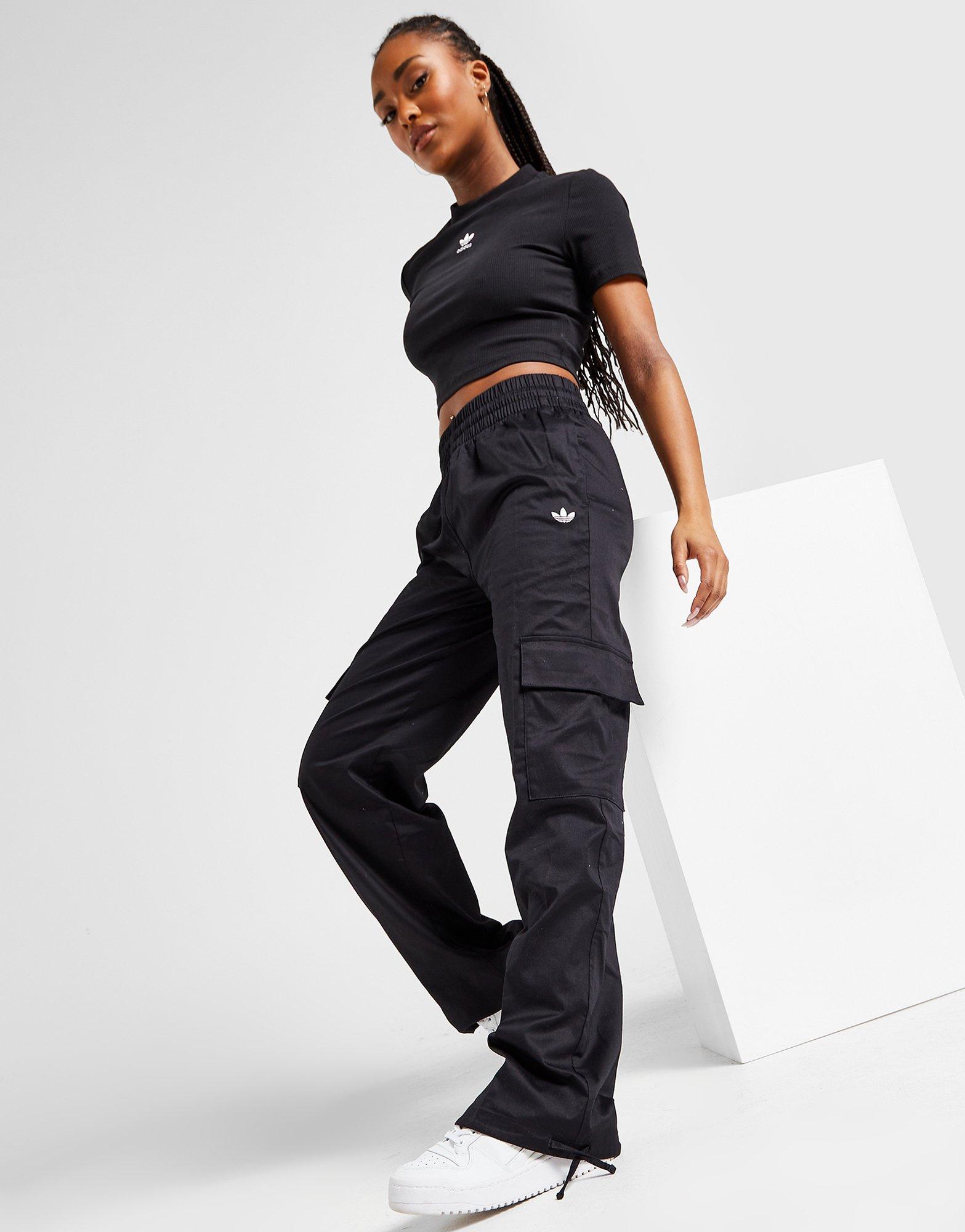 Black Adidas Originals Wide Cargo Pants | Jd Sports Uk