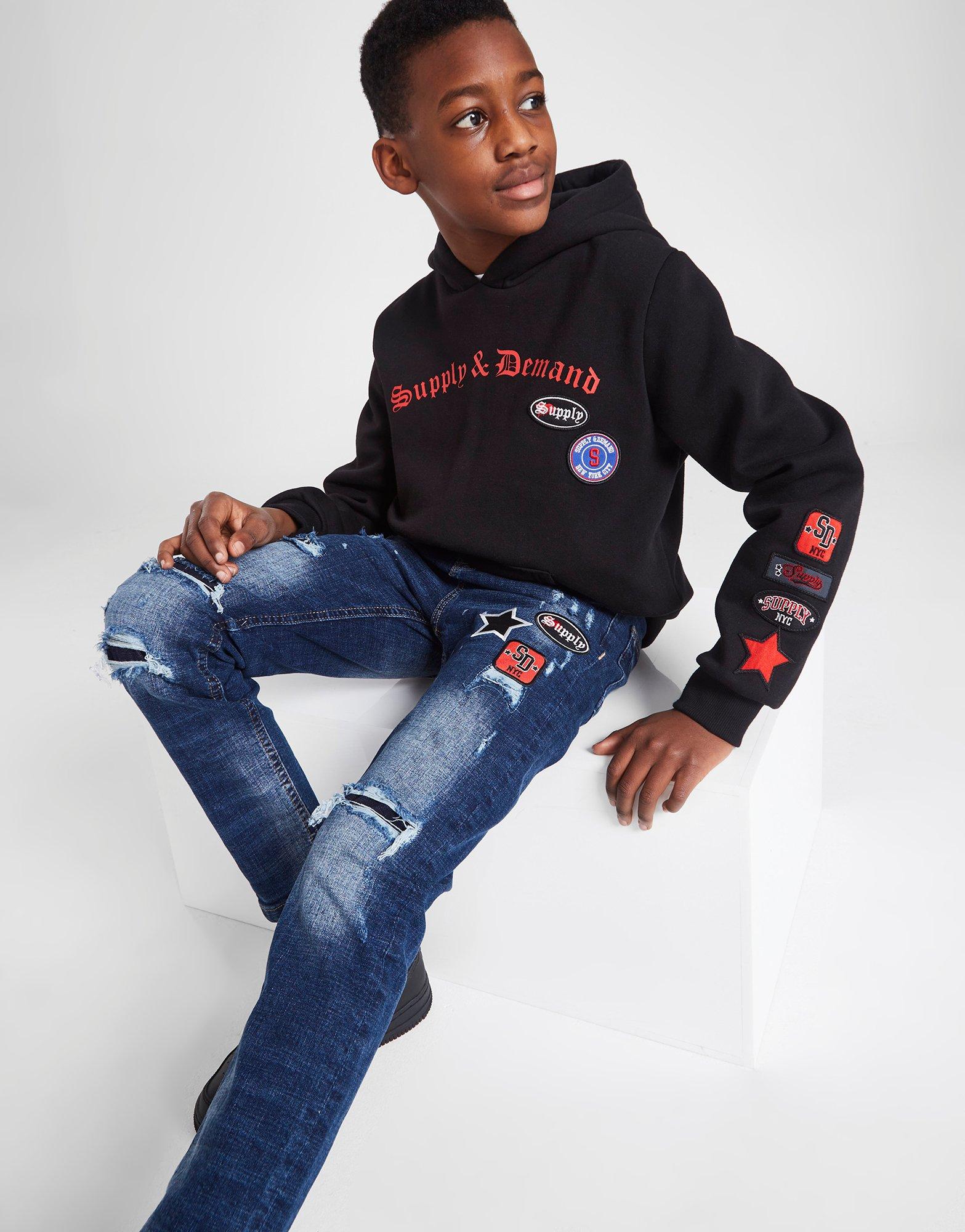 Joseph Banks Slør Ballade Blå Supply & Demand Badge Jeans Junior - JD Sports Danmark