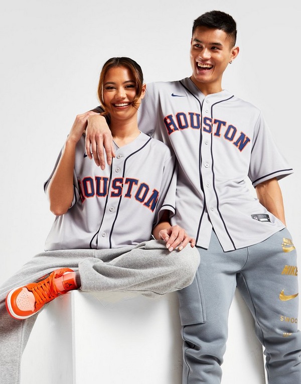 Nike Men's Houston Astros Gray Road Replica Team Jersey - S - Grey