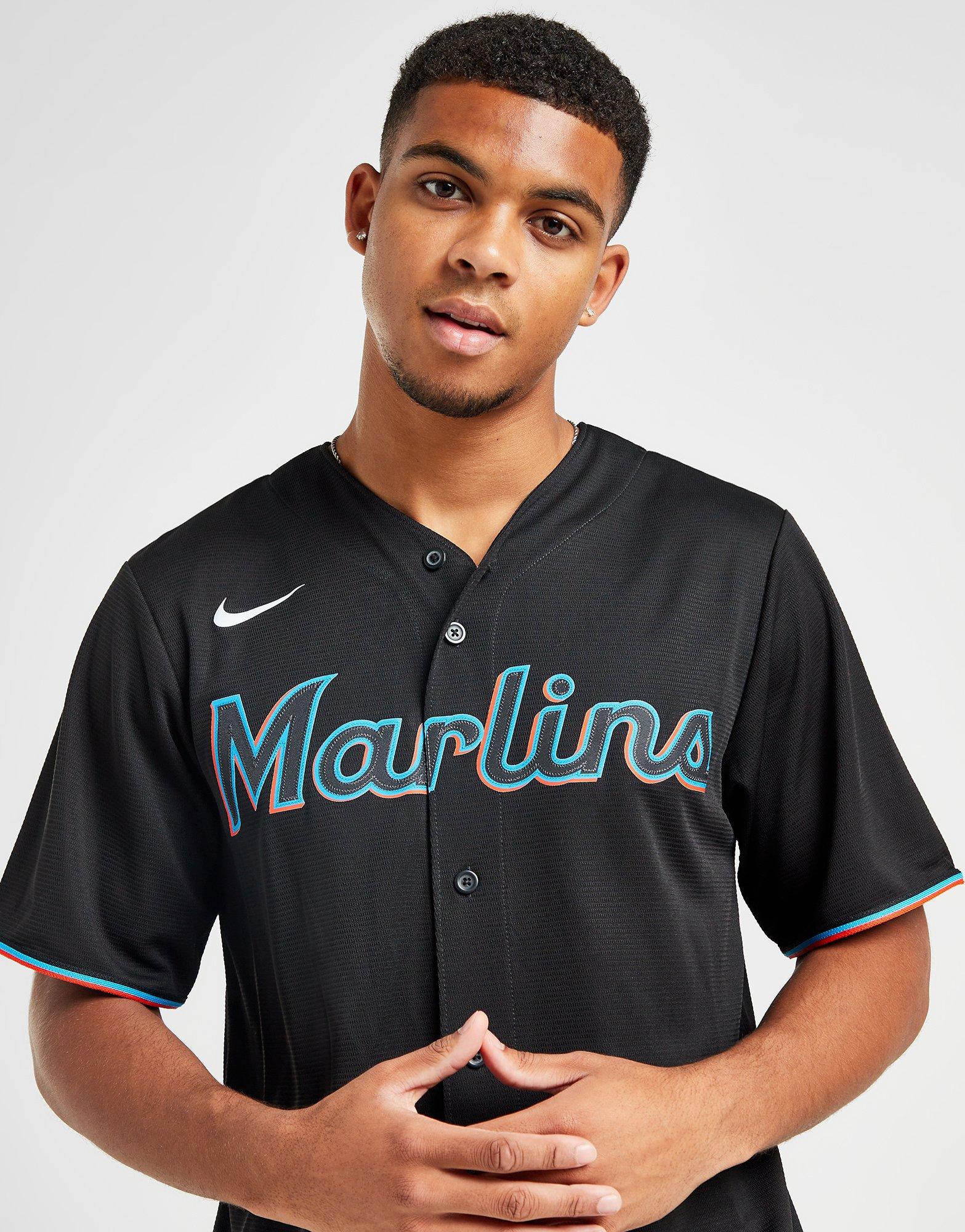 Men's Black Miami Marlins Big & Tall Replica Team Jersey