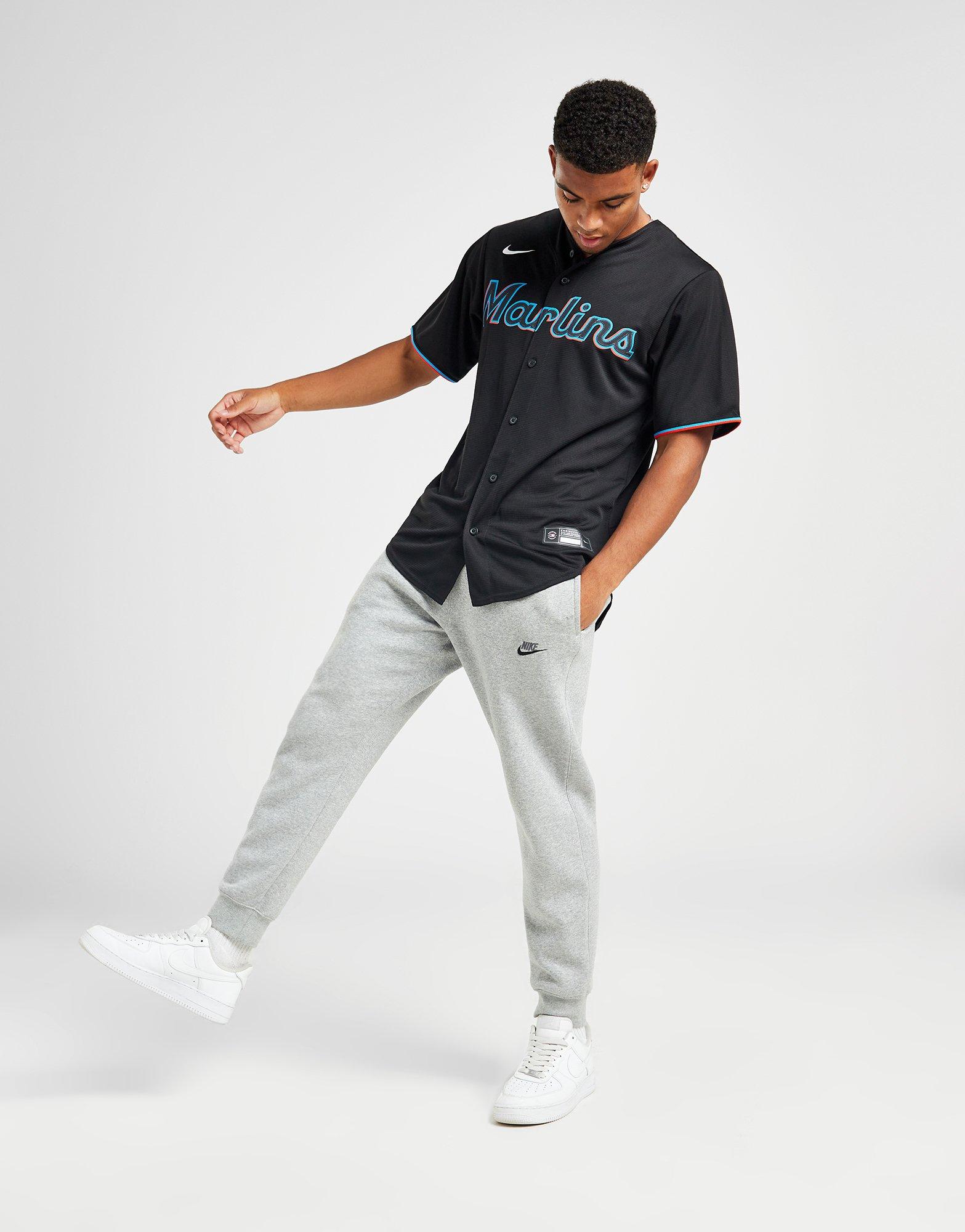  Nike Team Youth Wordmark Poly Tee Gray SM Marlins