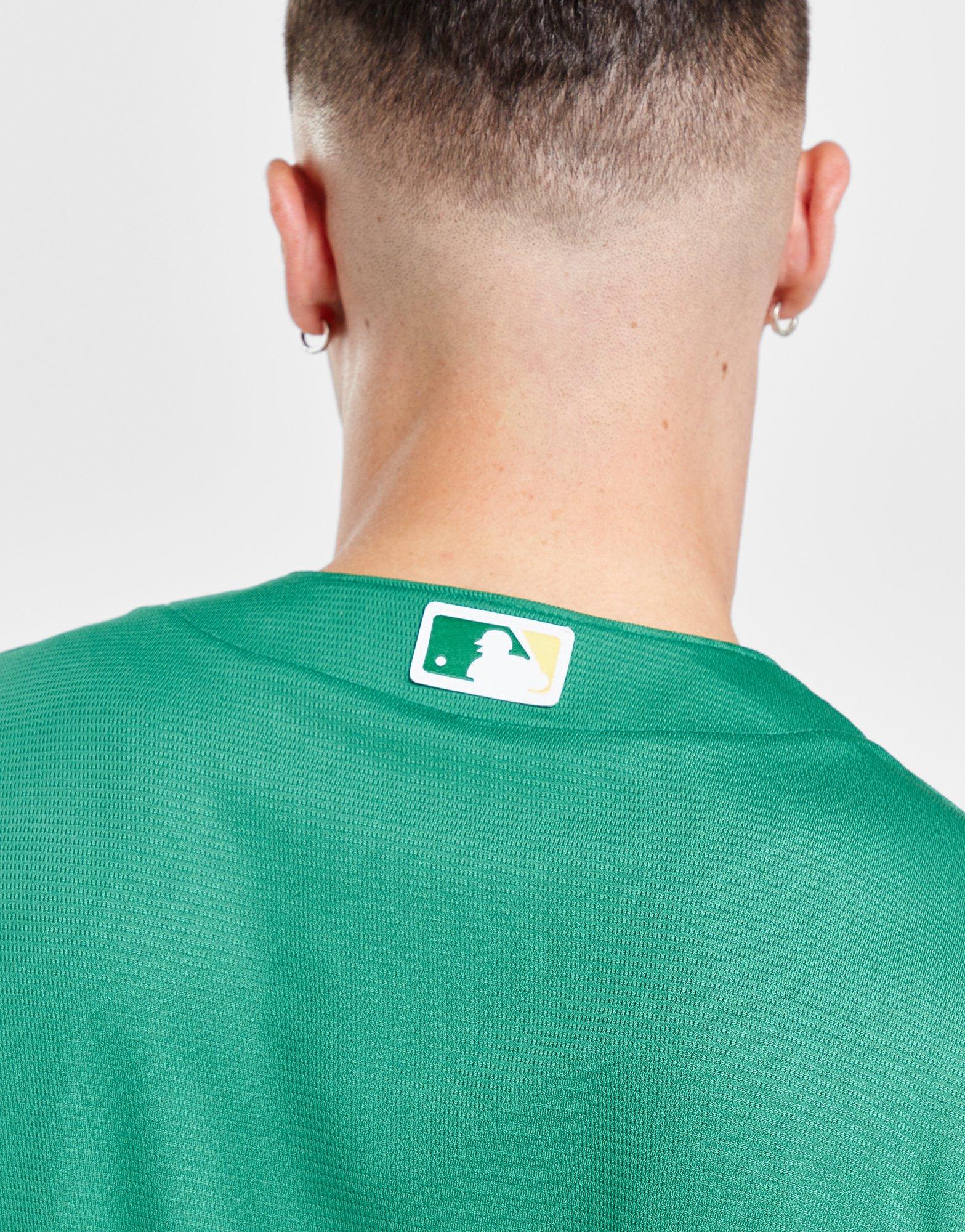 Green Nike MLB Oakland Athletics Road Jersey