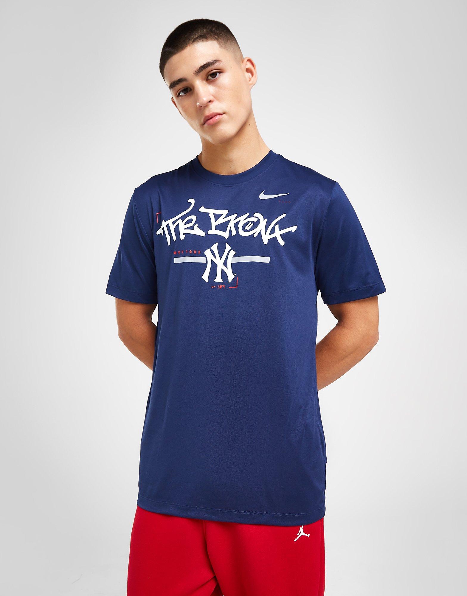 Grey Nike Mlb Dri-Fit Classic Logo New York Yankees T-Shirt