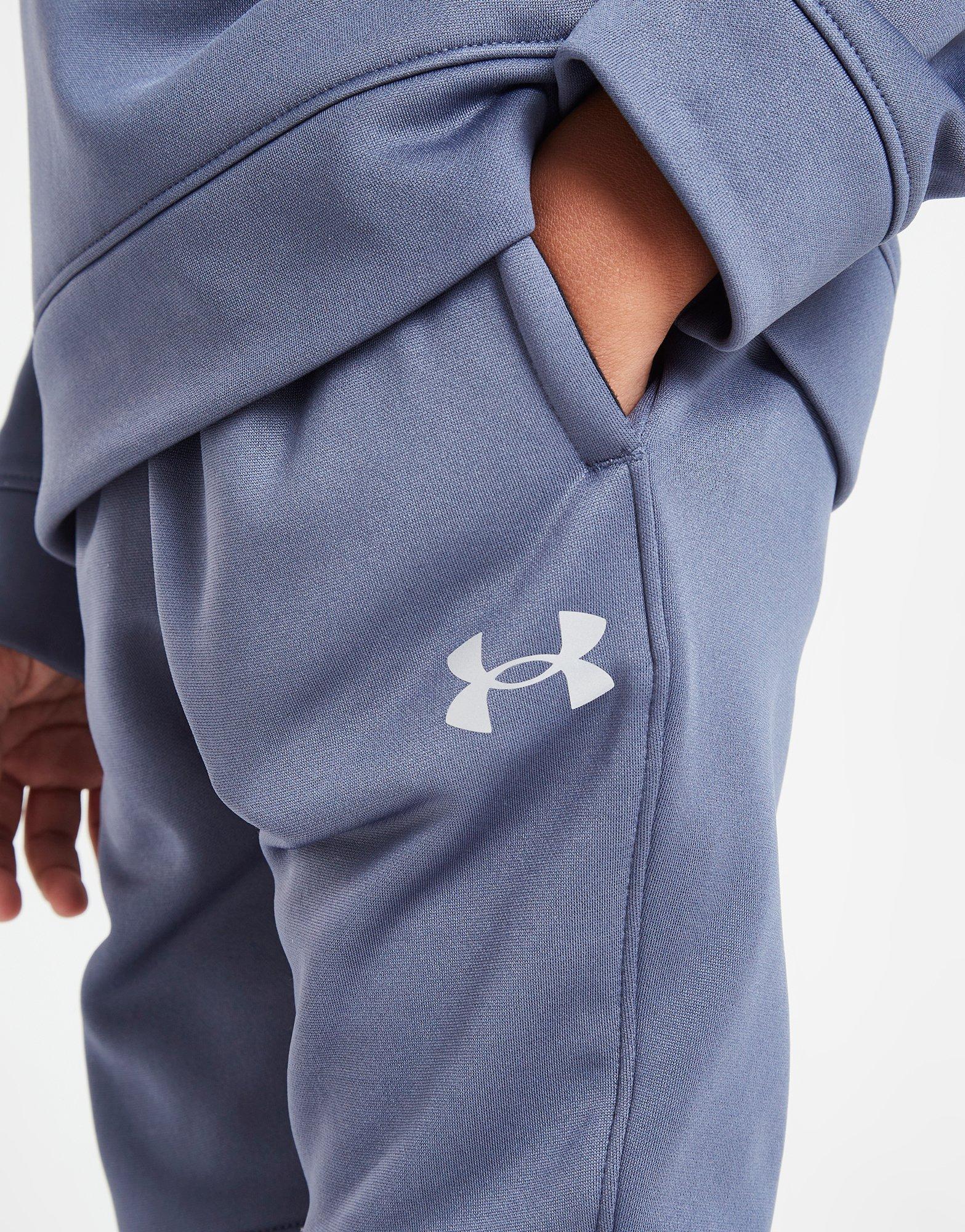 Grey Under Armour UA Armour Fleece Grid Full Zip Hoodie - JD Sports Ireland