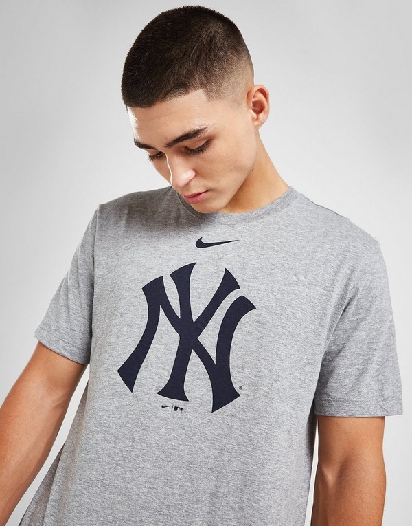 Grey Nike MLB New York Yankees Large Logo T-Shirt