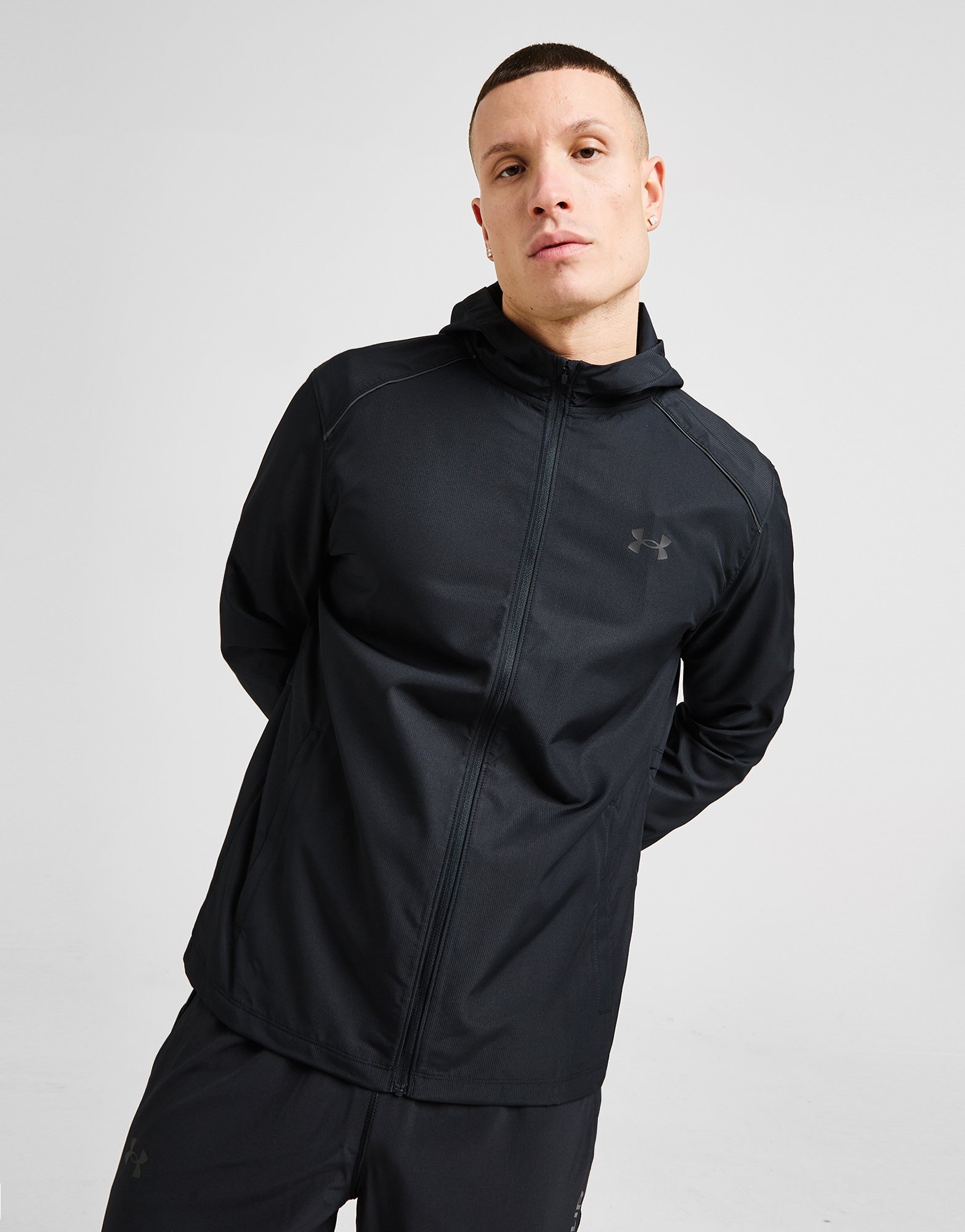 Mens black under armour jacket sale