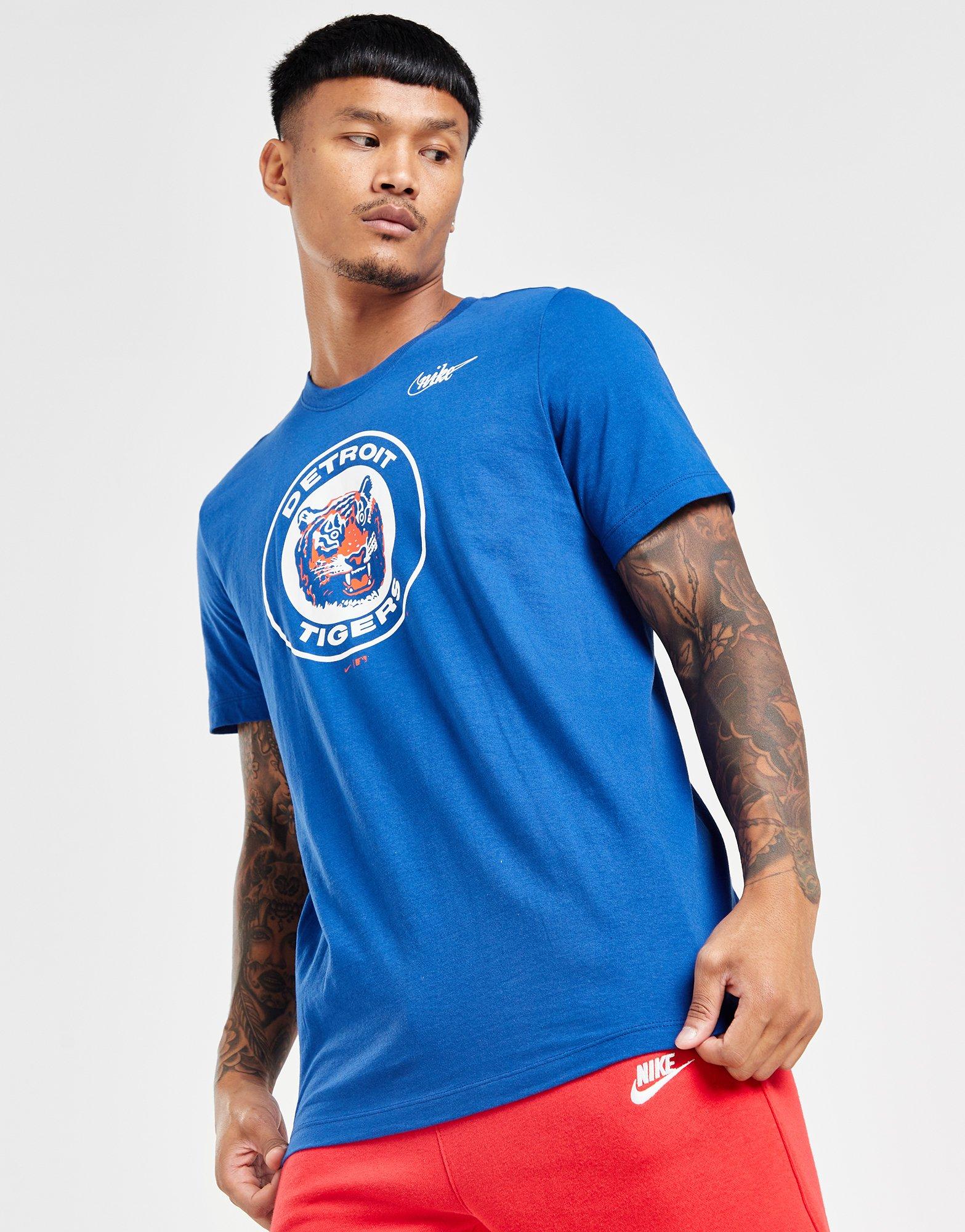 Blue Nike MLB Detroit Tigers Logo T-Shirt