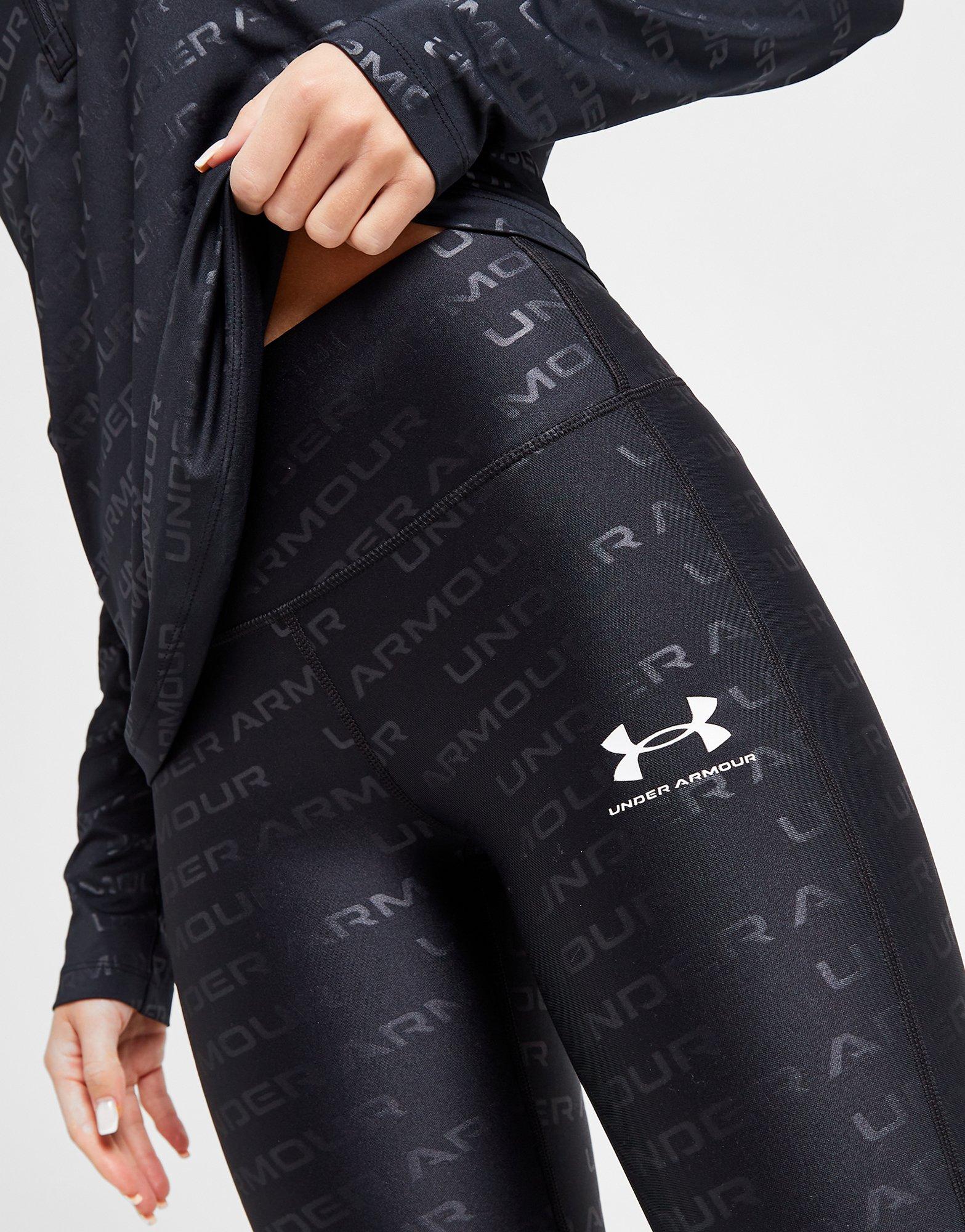 Black Under Armour Emboss All Over Print Tights - JD Sports Global