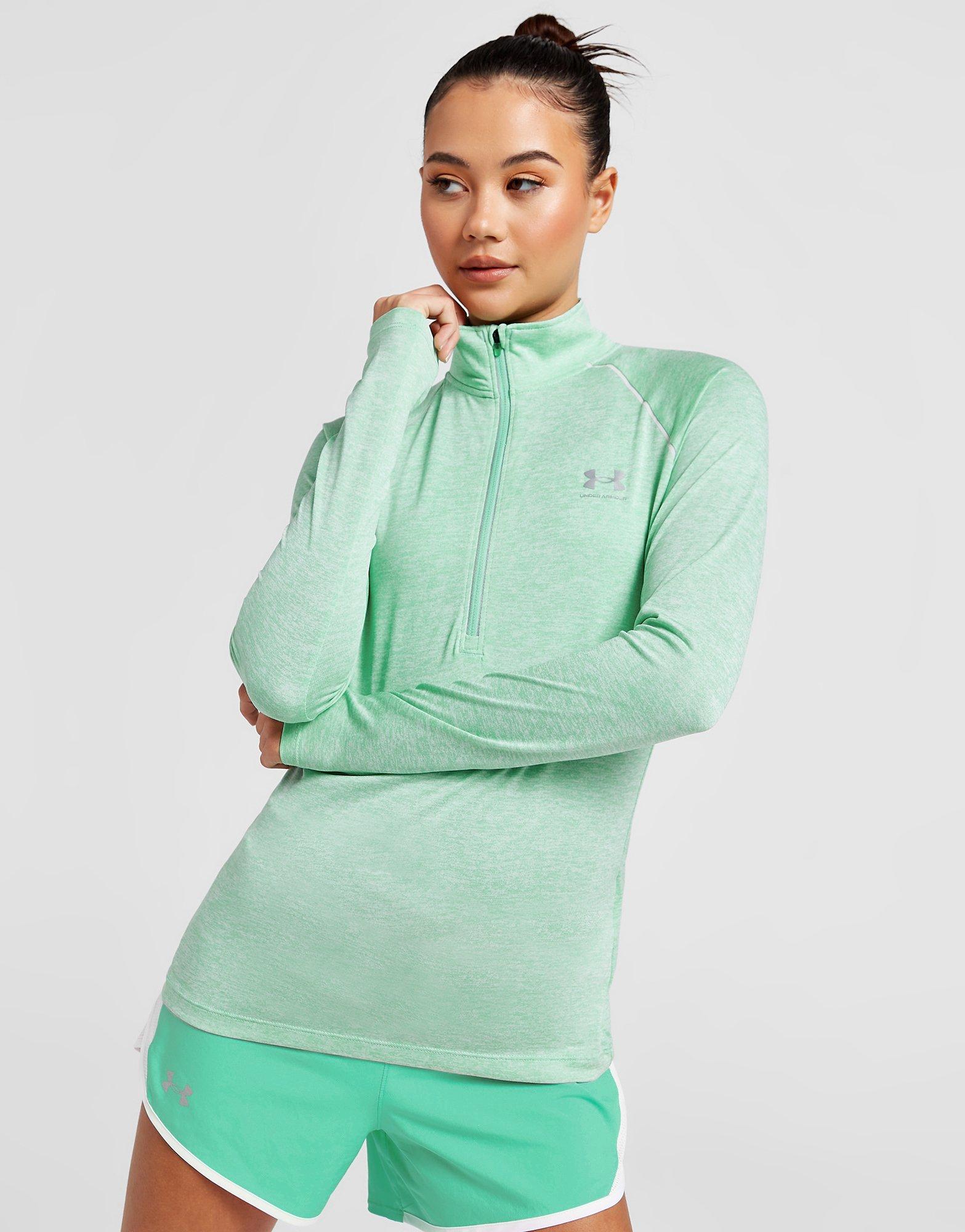 Green under armour store half zip