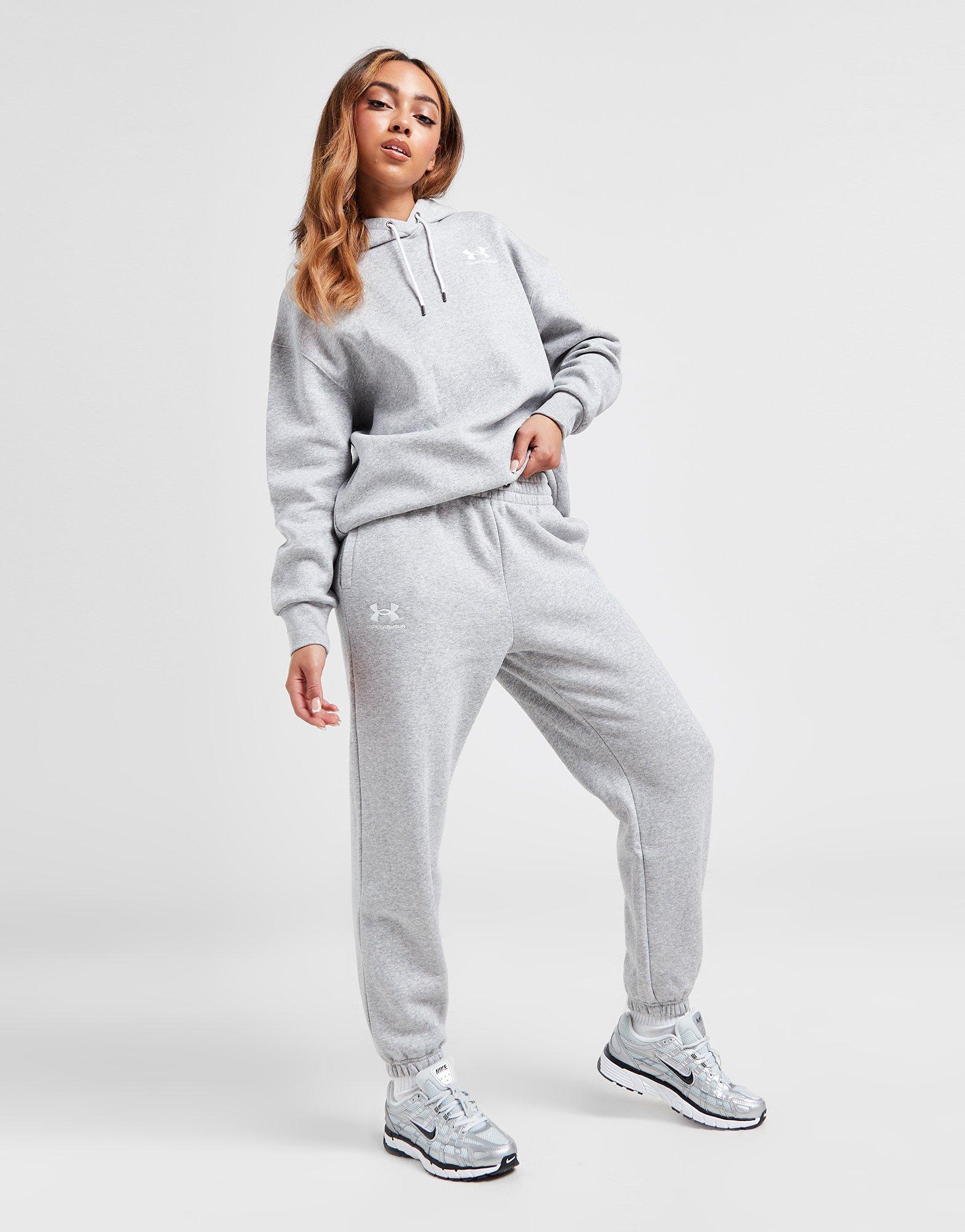 Grey Under Armour Essential Fleece Joggers - JD Sports Global