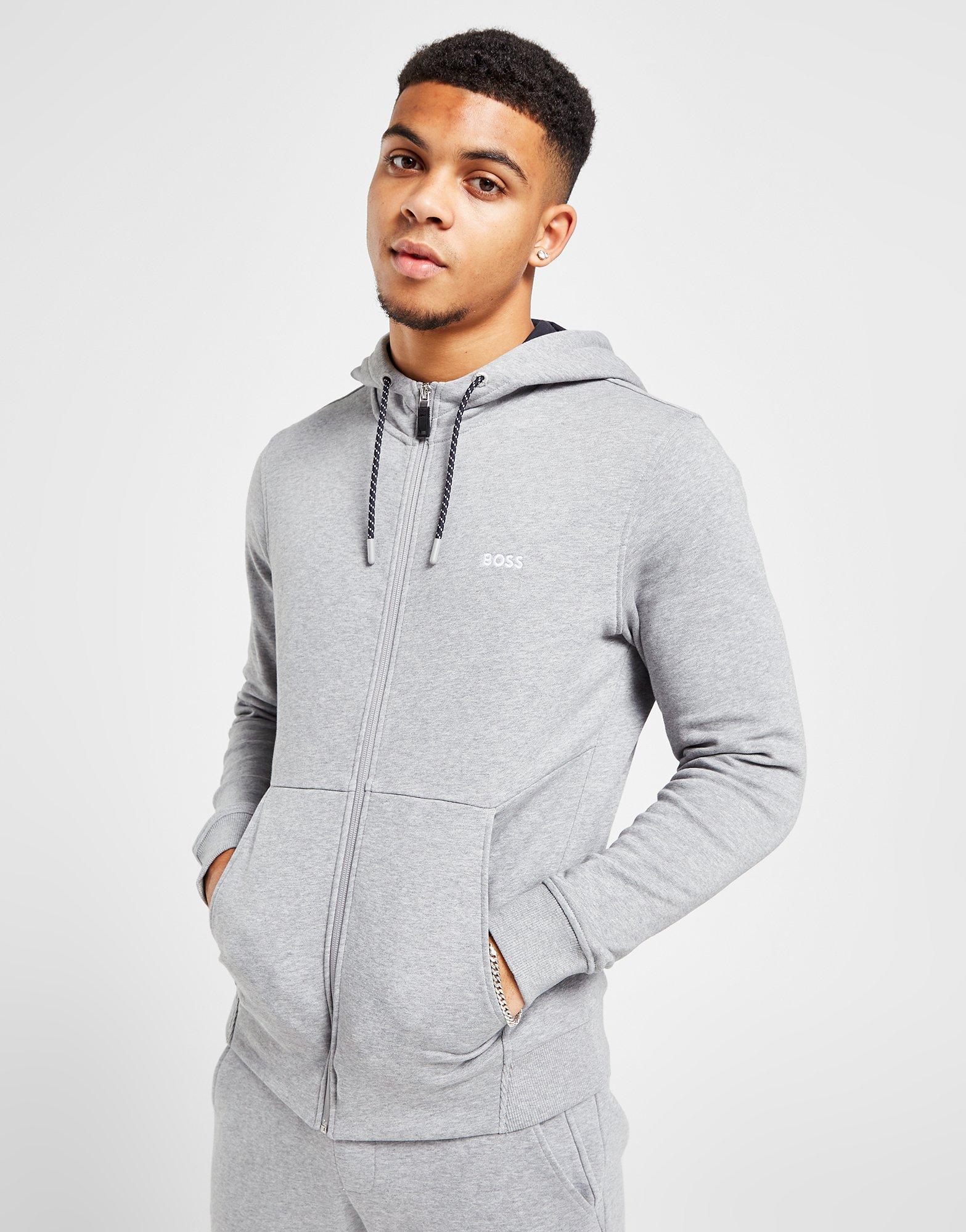 Grey BOSS Essential Saggy Full Zip Hoodie | JD Sports Global