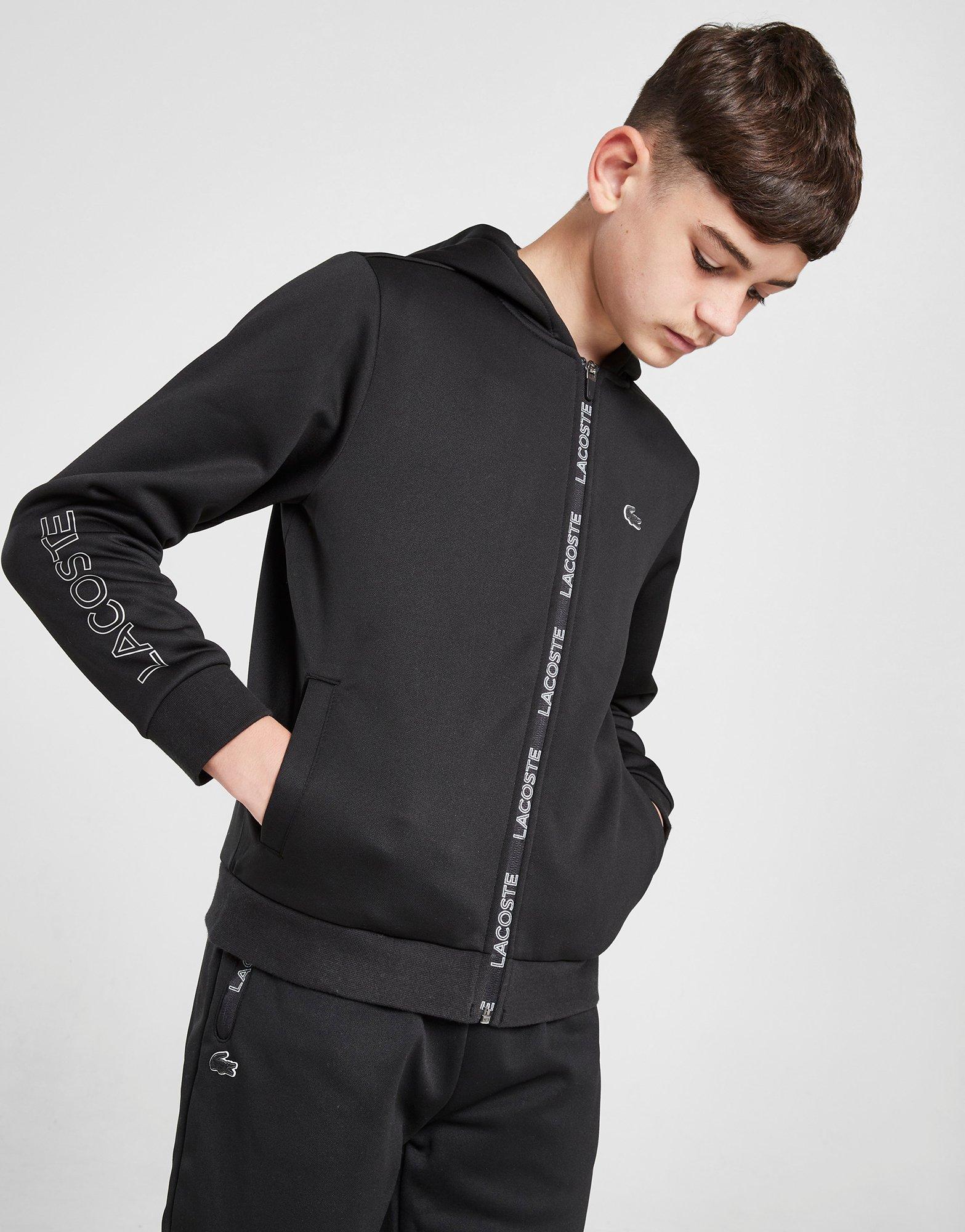 Black lacoste zip clearance up hoodie