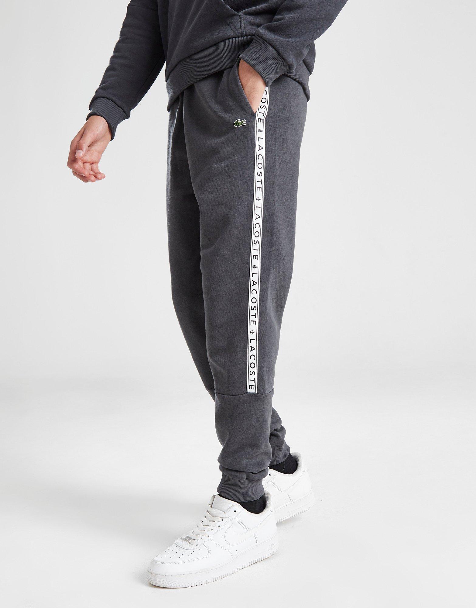 Grey Lacoste Tape Joggers Junior - JD Sports Global