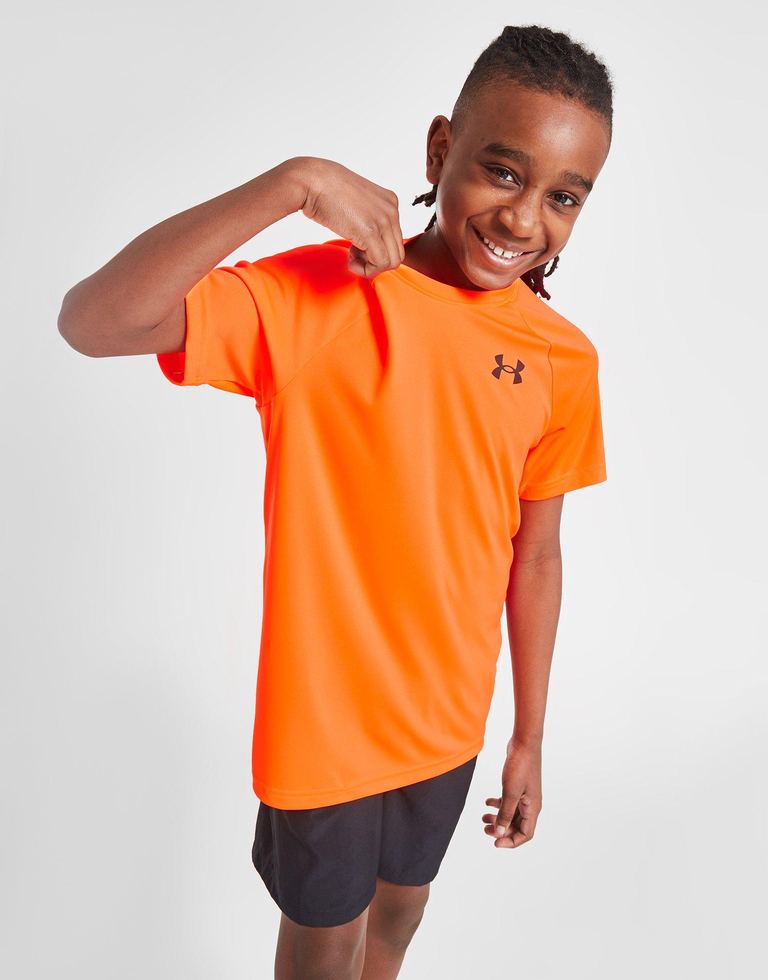 Under armour t on sale shirts orange kids