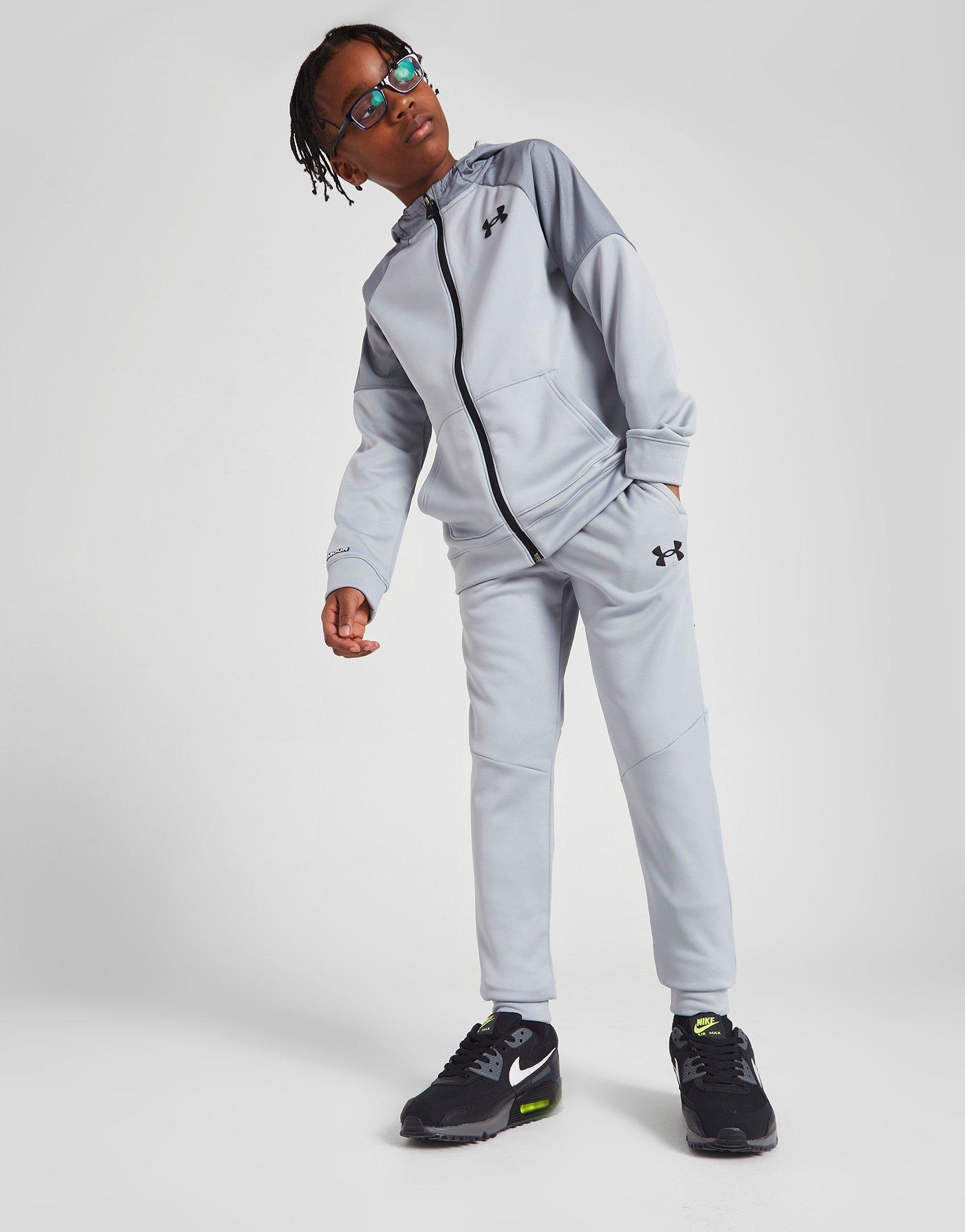 Grey Under Armour UA Armour Fleece Full Zip Hoodie Junior | JD