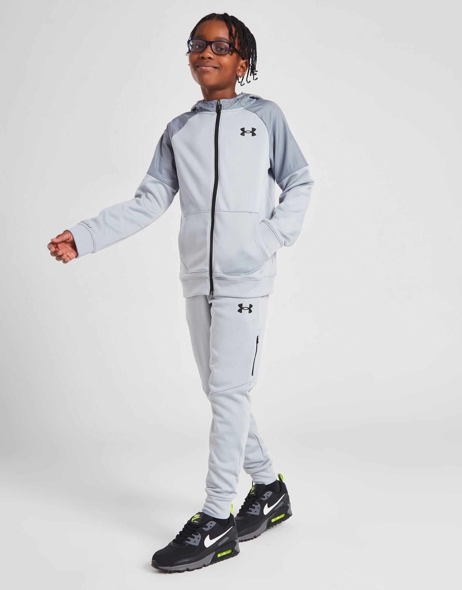 Grey Under Armour UA Armour Fleece Grid Track Pants Junior - JD Sports NZ