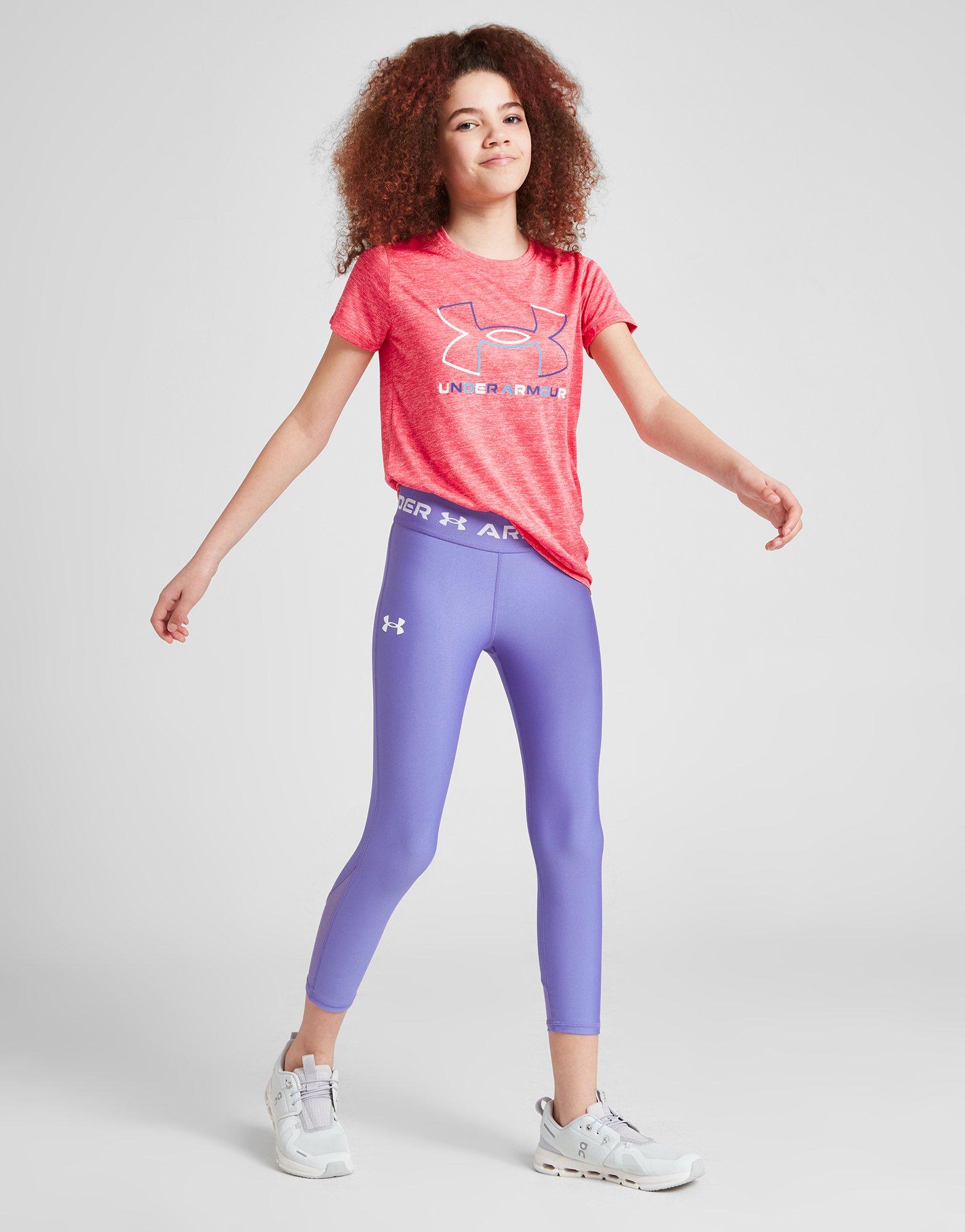 Blue Under Armour Girls' HeatGear Crop Leggings Junior - JD Sports Global