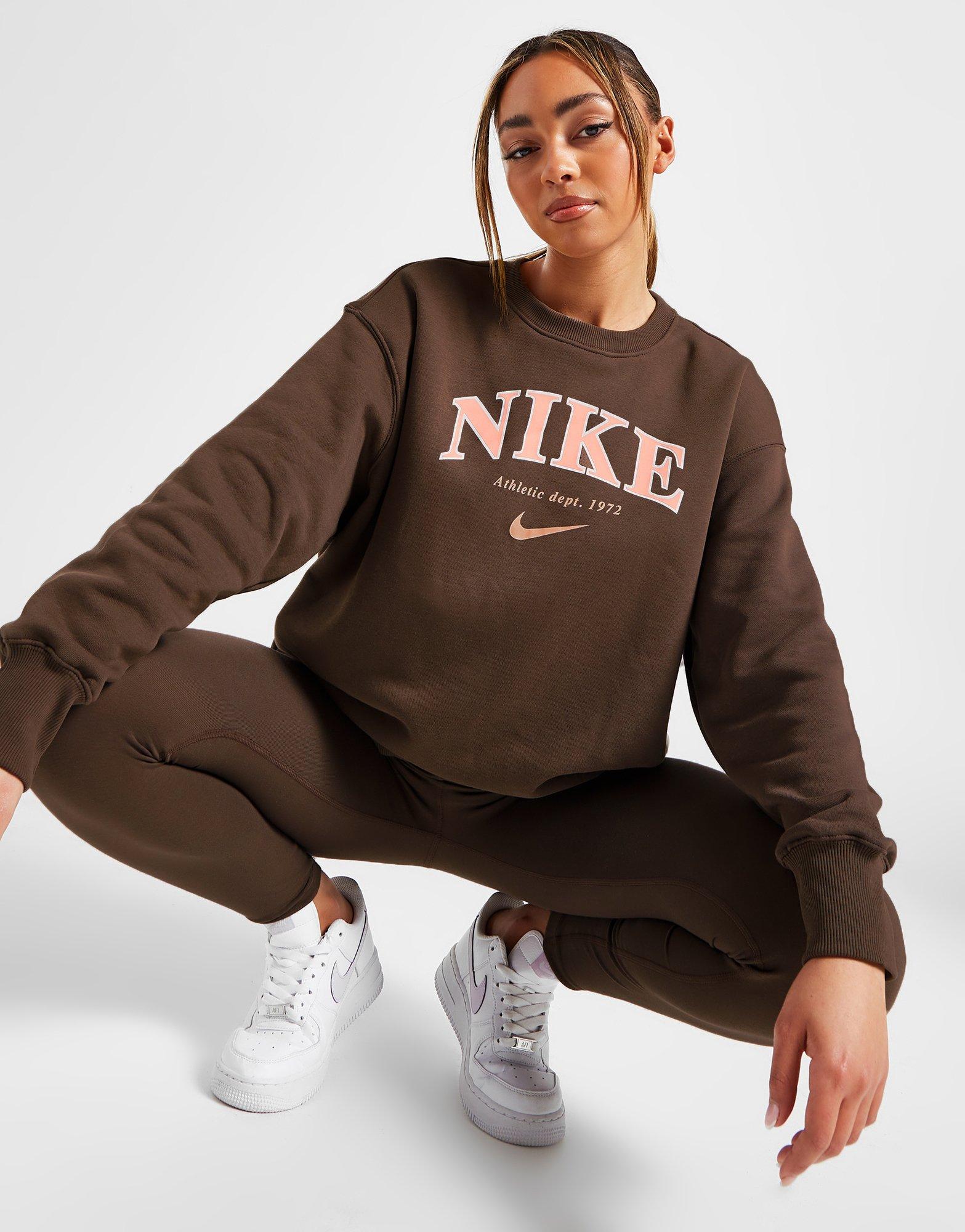 brown nike crewneck sweatshirt