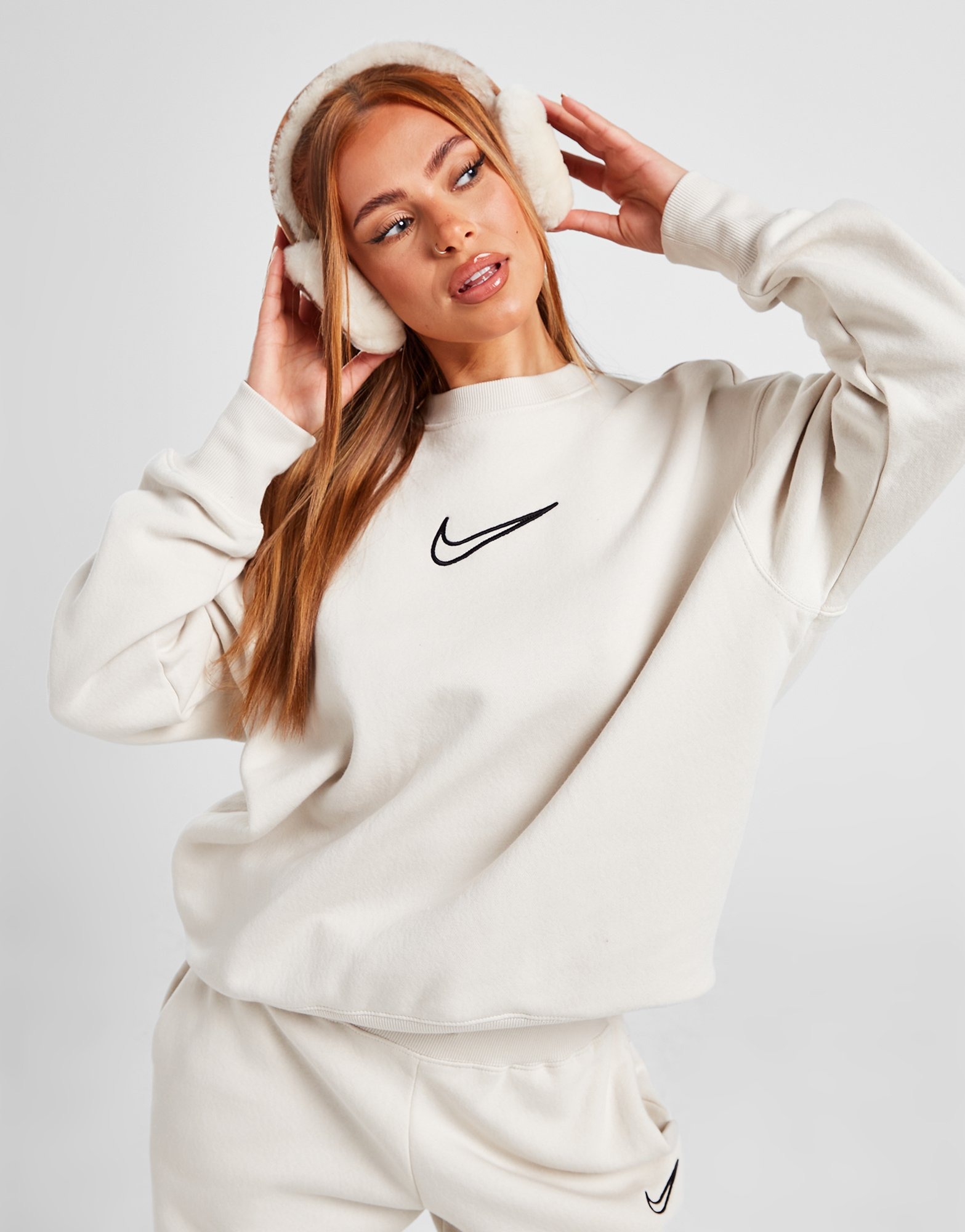 Acheter Blanc Nike Sweat mi-long Swoosh Femme