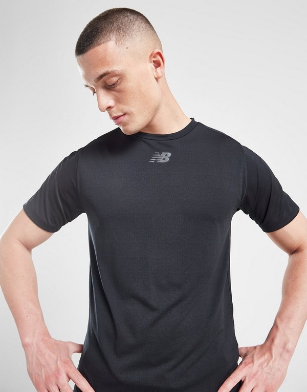 Black New Balance Impact Run Luminous Short Sleeve T-Shirt