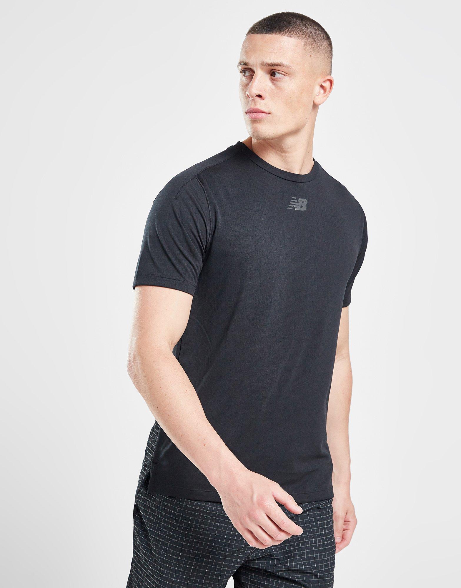 Black New Balance Impact Run Luminous Short Sleeve T-Shirt