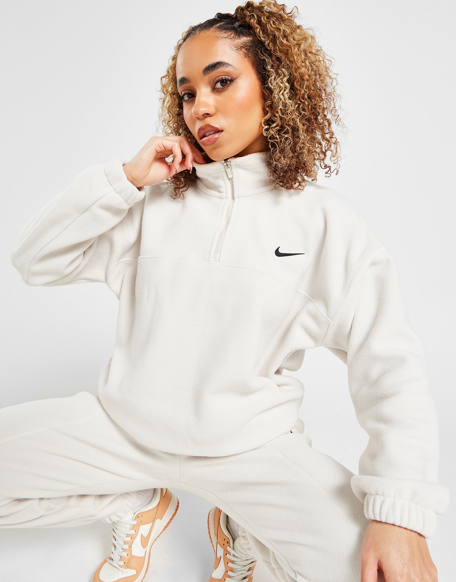 Acheter Blanc Nike Sweatshirt Polaire Zippé Como Femme