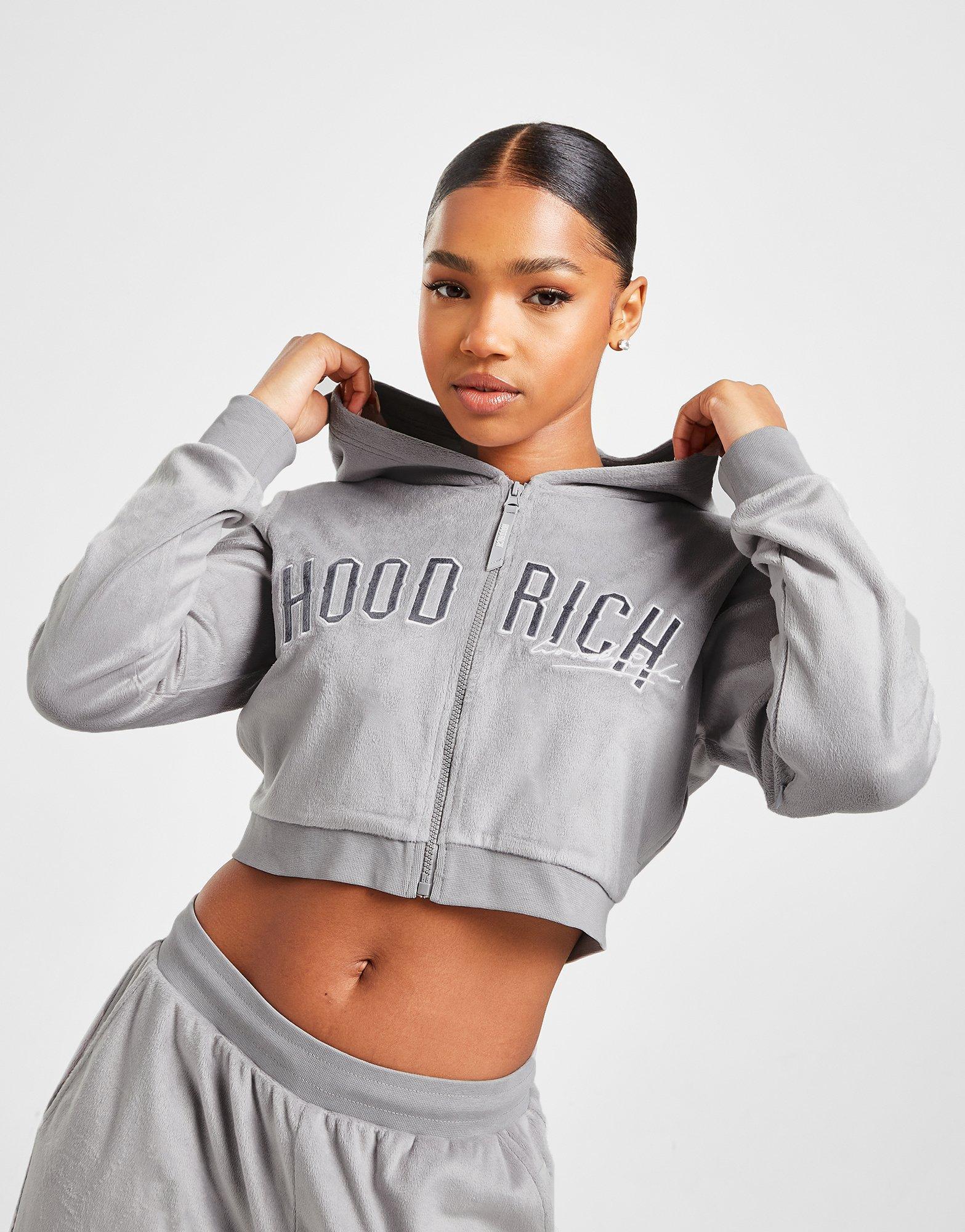 Hoodrich Sweat à Capuche Zippé en Velours Stage Femme