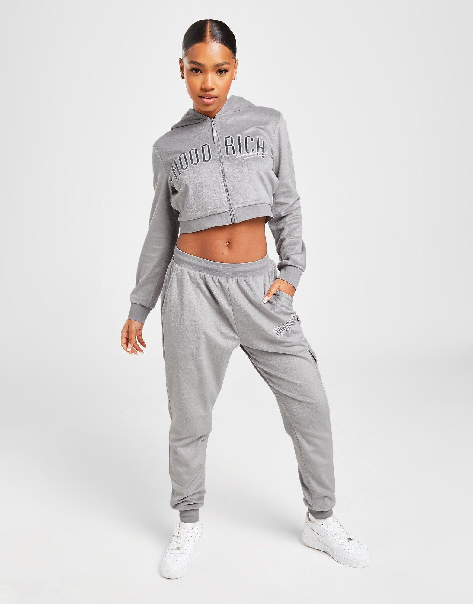 Hoodrich Sweat à Capuche Zippé en Velours Stage Femme