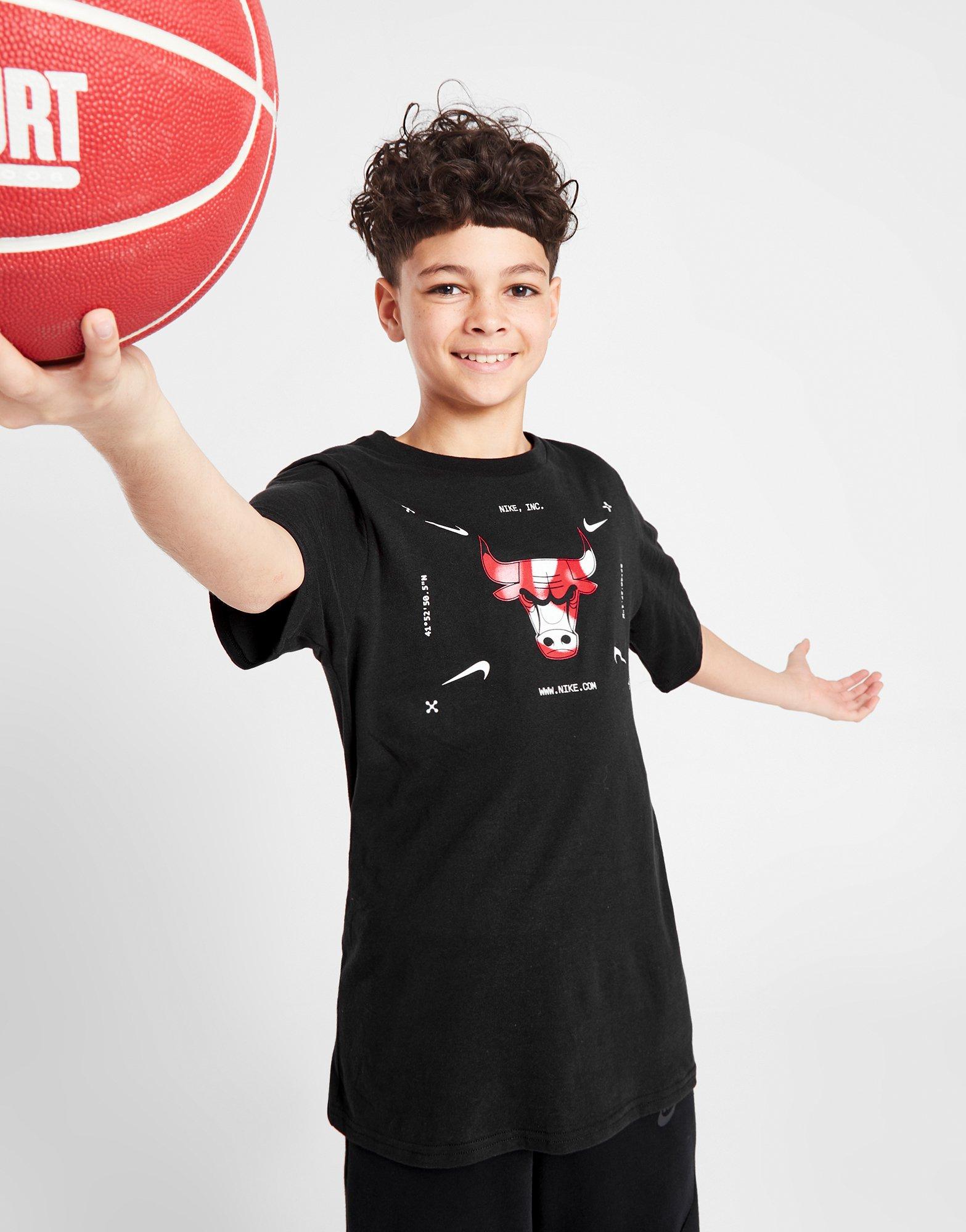 Black Nike NBA Chicago Bulls ATC T-Shirt Junior