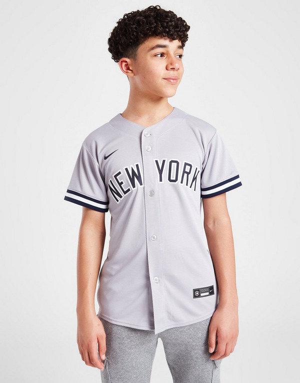 Grey Nike MLB New York Yankees Road Jersey Junior