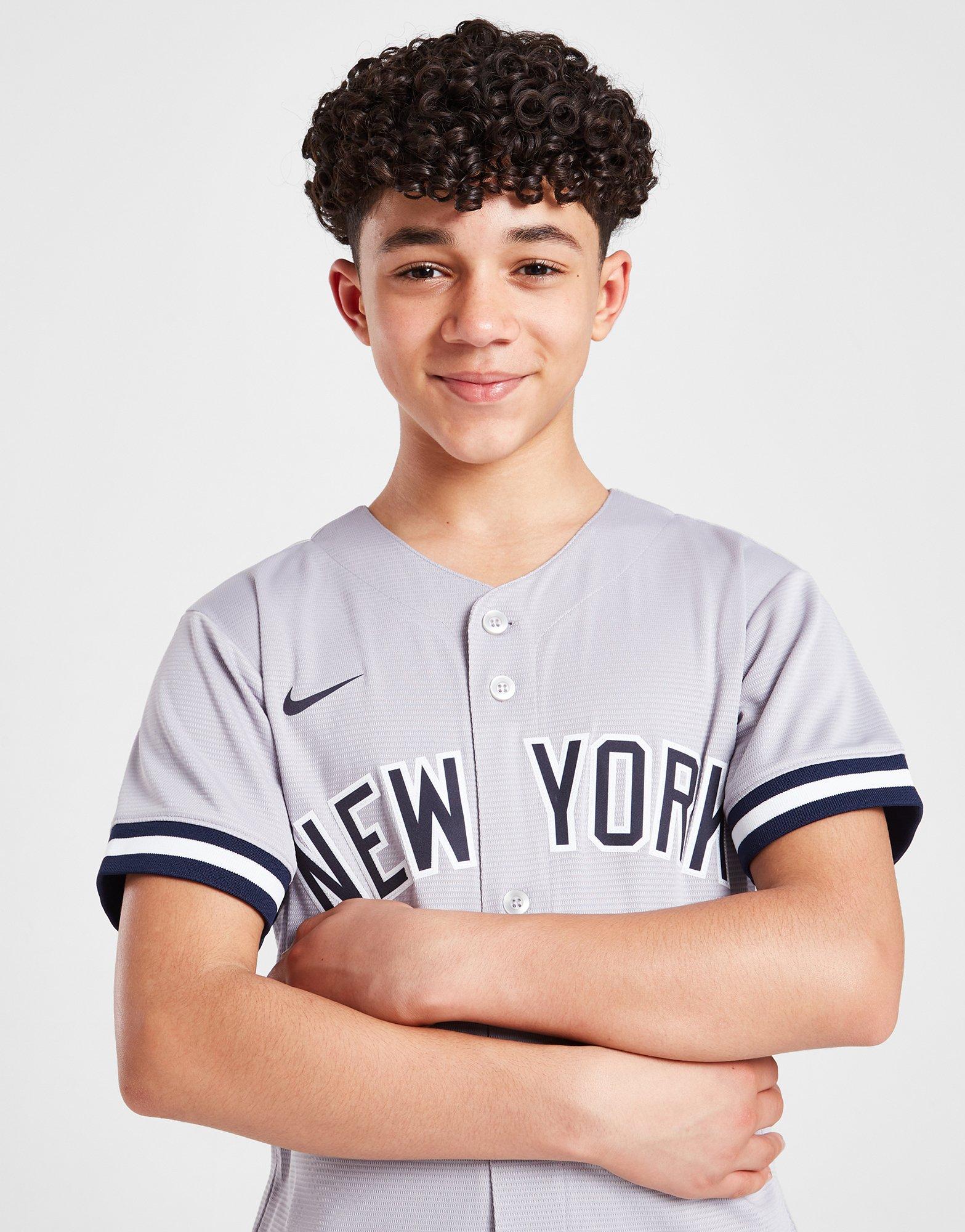 Grey Nike MLB New York Yankees Road Jersey Junior