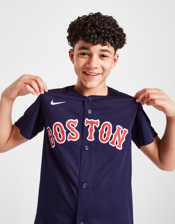 Blue Nike MLB Boston Red Sox Alternate Jersey Junior - JD Sports Ireland