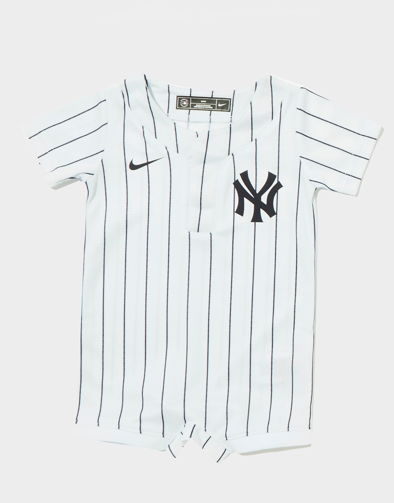 MLB New York Yankees Boys' White Pinstripe Pullover Jersey - XS