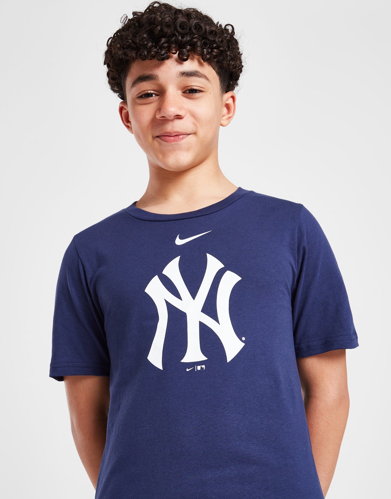 Blue Nike MLB New York Yankees Large Logo T-Shirt Junior | JD