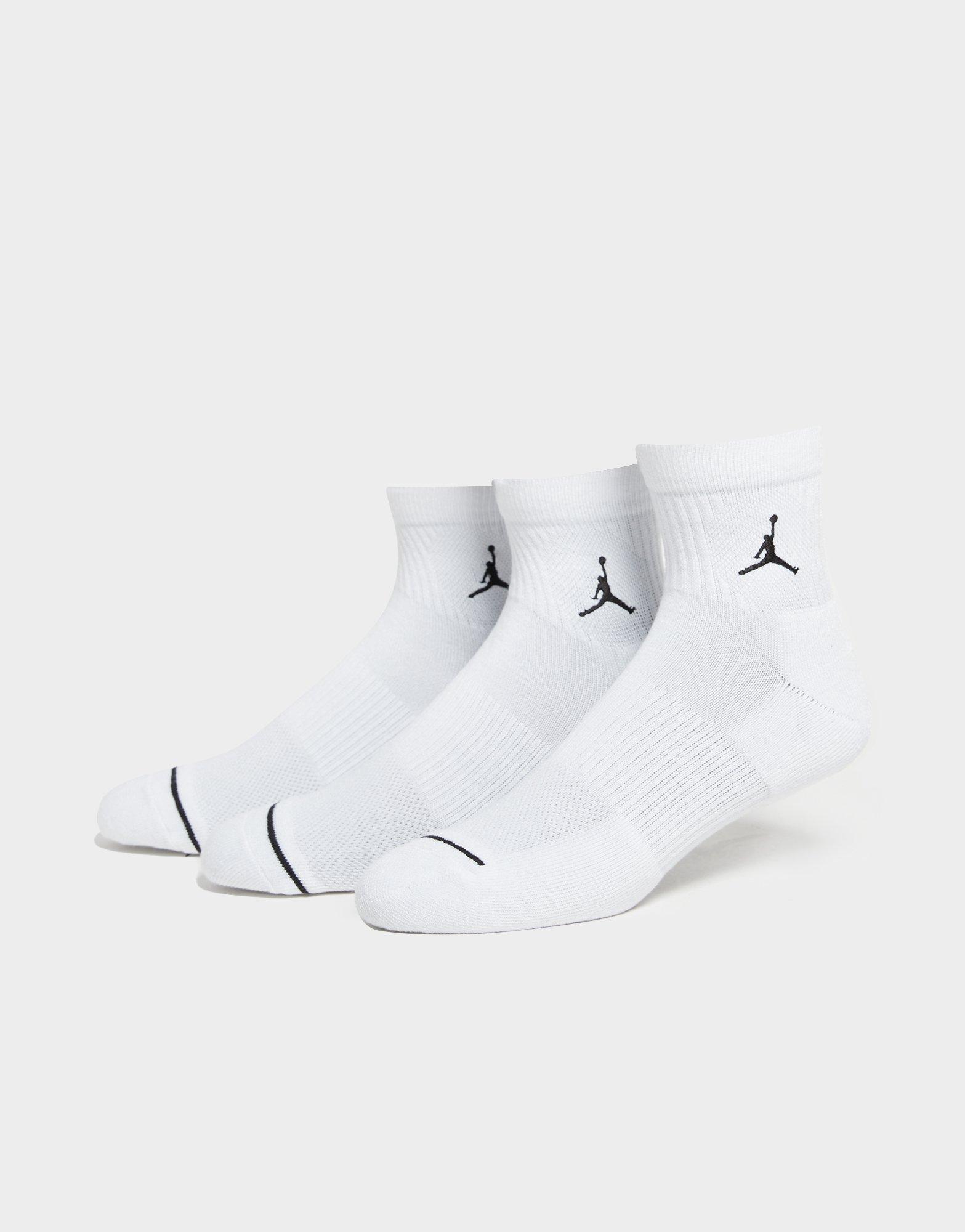 White Jordan Air Ankle Socks 3 Pack - JD Sports