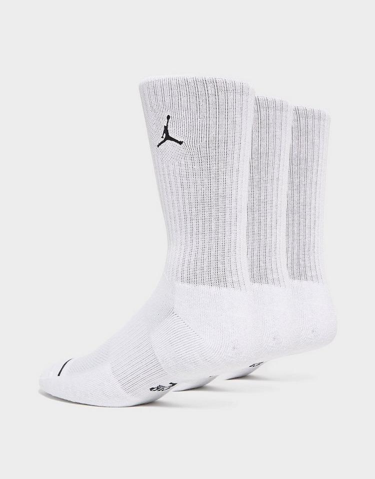 White Jordan 3-Pack Everyday Crew Socks | JD Sports UK
